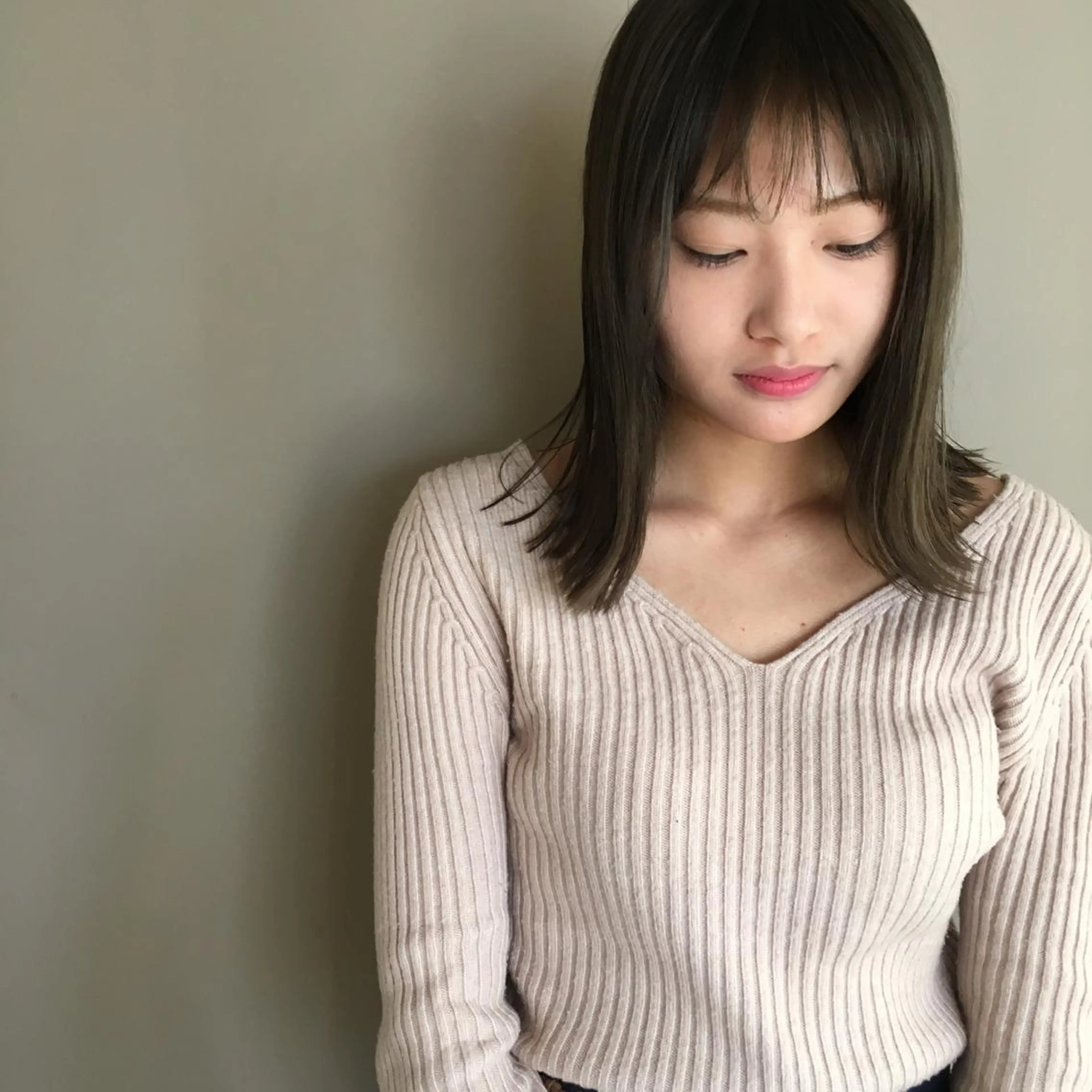 ミディアム カラー レイヤーカット BLend 渋谷のヘアスタイル