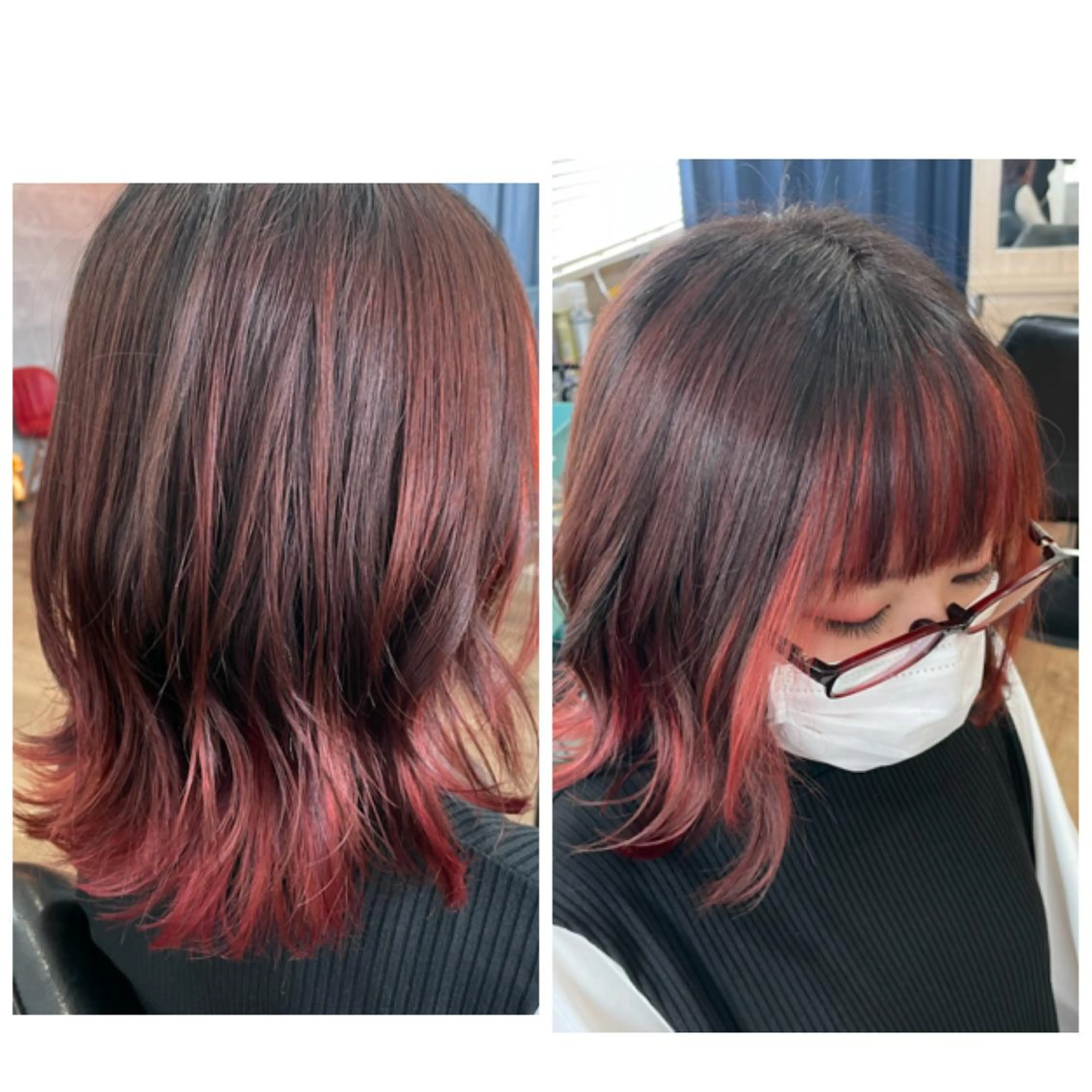 ミディアム ミストバング 【髪質改善の専門店】 🫧鷹司郎のヘアスタイル