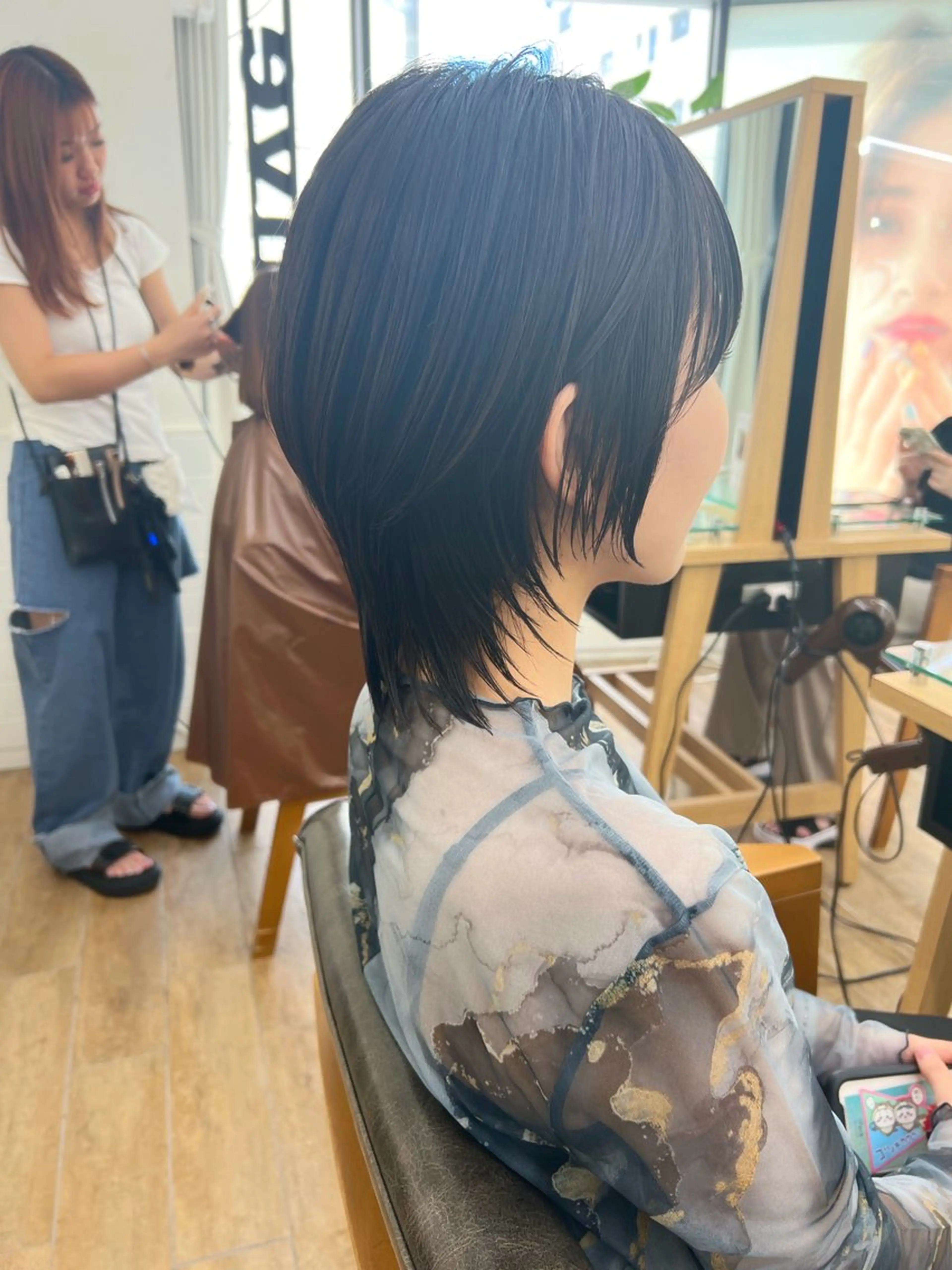 ショート レイヤーカット ショートヘア ウルフカット ウルフレイヤー カット パーマ/ハイライト 💙鶴岡　愛💙のヘアスタイル