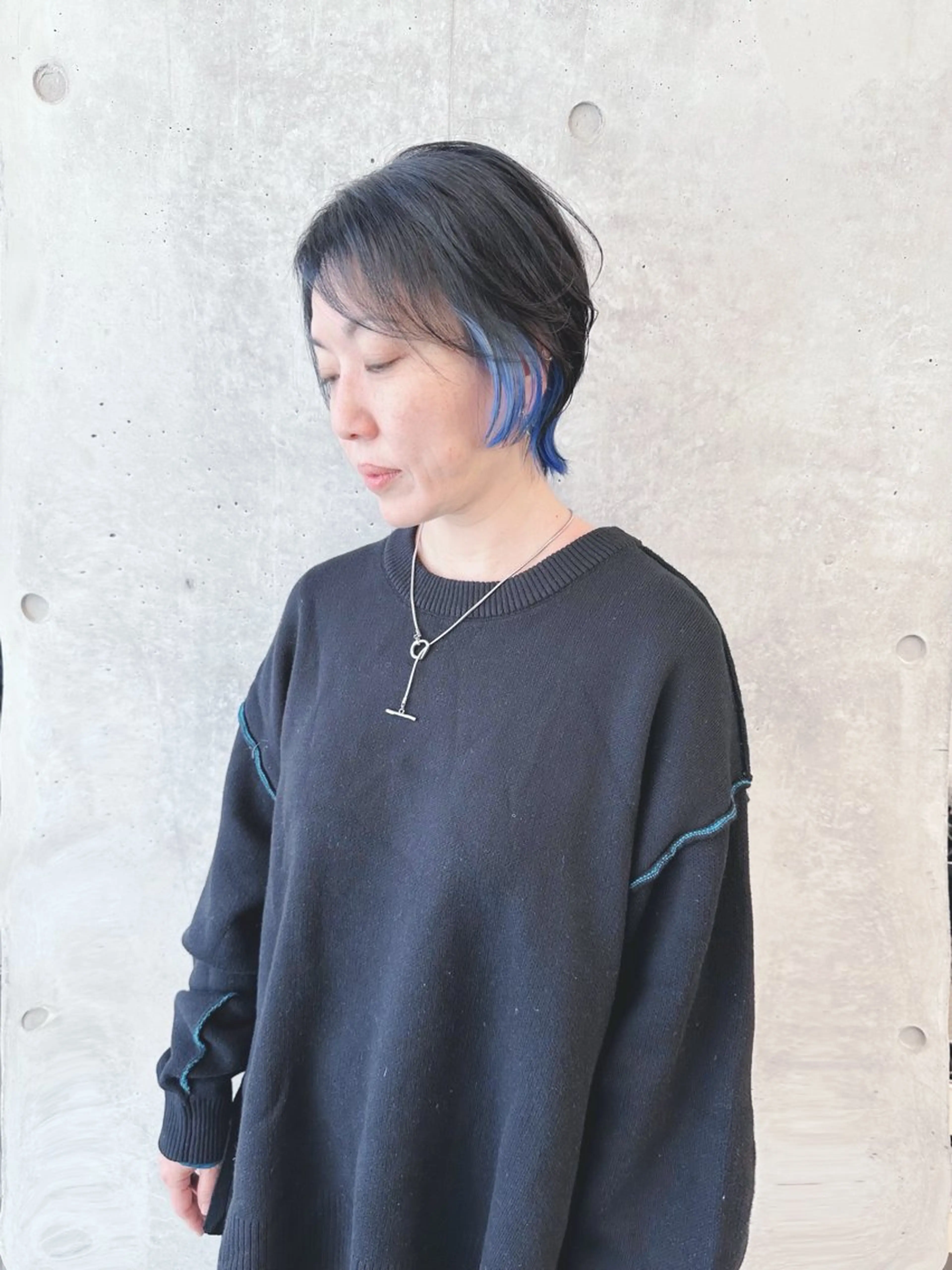 ショート カラー ヘアカラー トリートメント ボブ/ゆるふわ ボブパーマ/とういのヘアスタイル