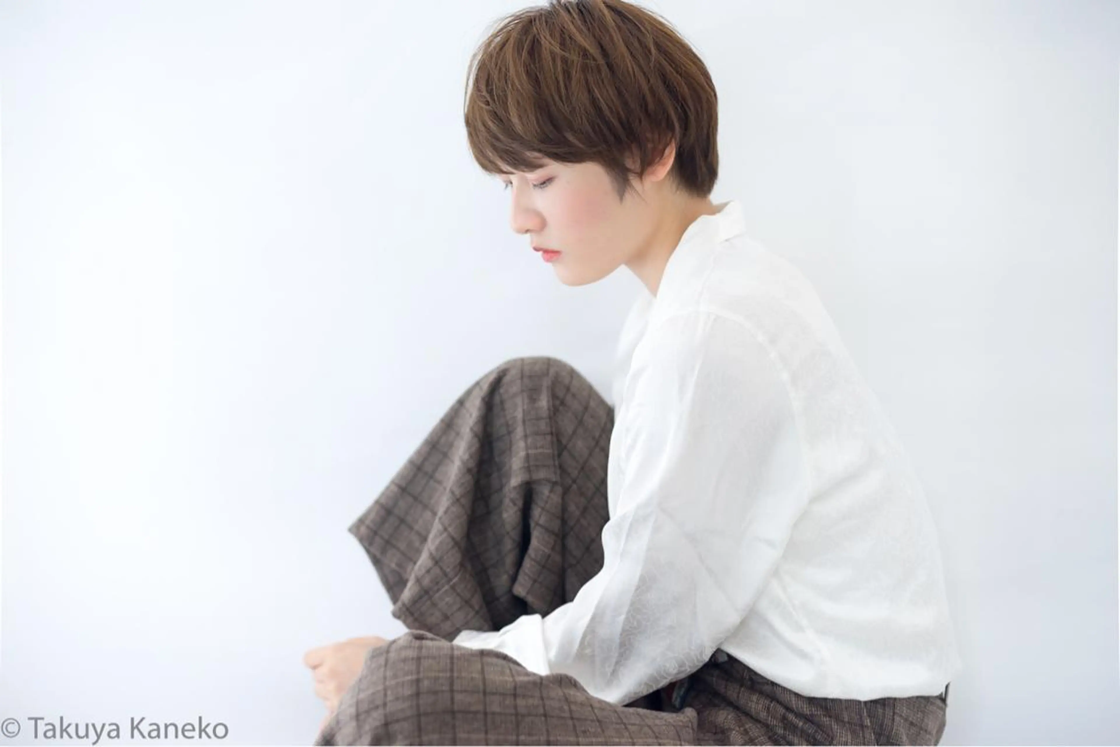 ショート カラー パーマ アッシュ 黒髪 グレージュ イルミナカラー ボブ TAKU　小顔カット 大人女性💇専門のヘアスタイル