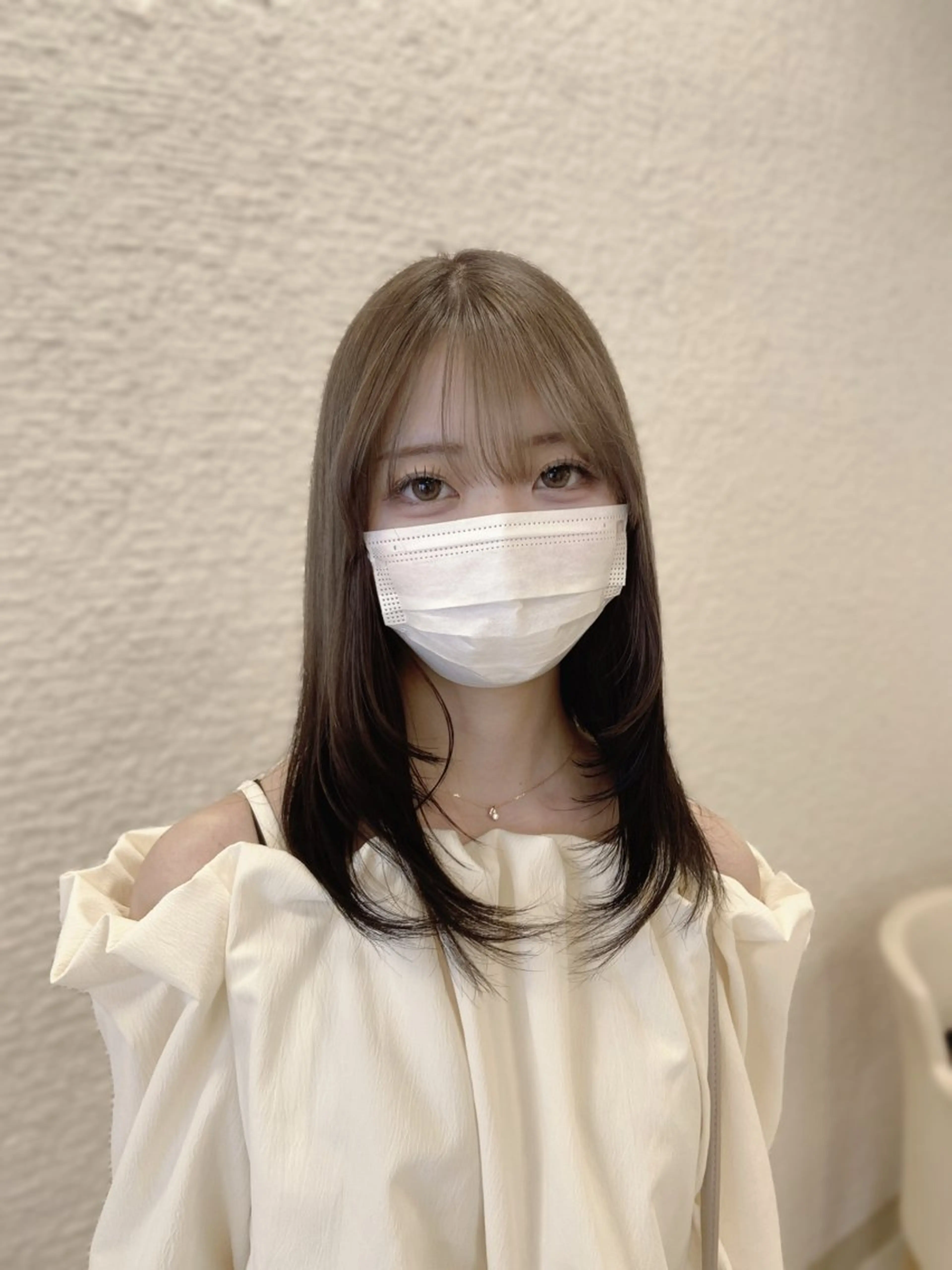 セミロング カラー ブリーチカラー/メイ ク‎/平塚/Aikaのヘアスタイル