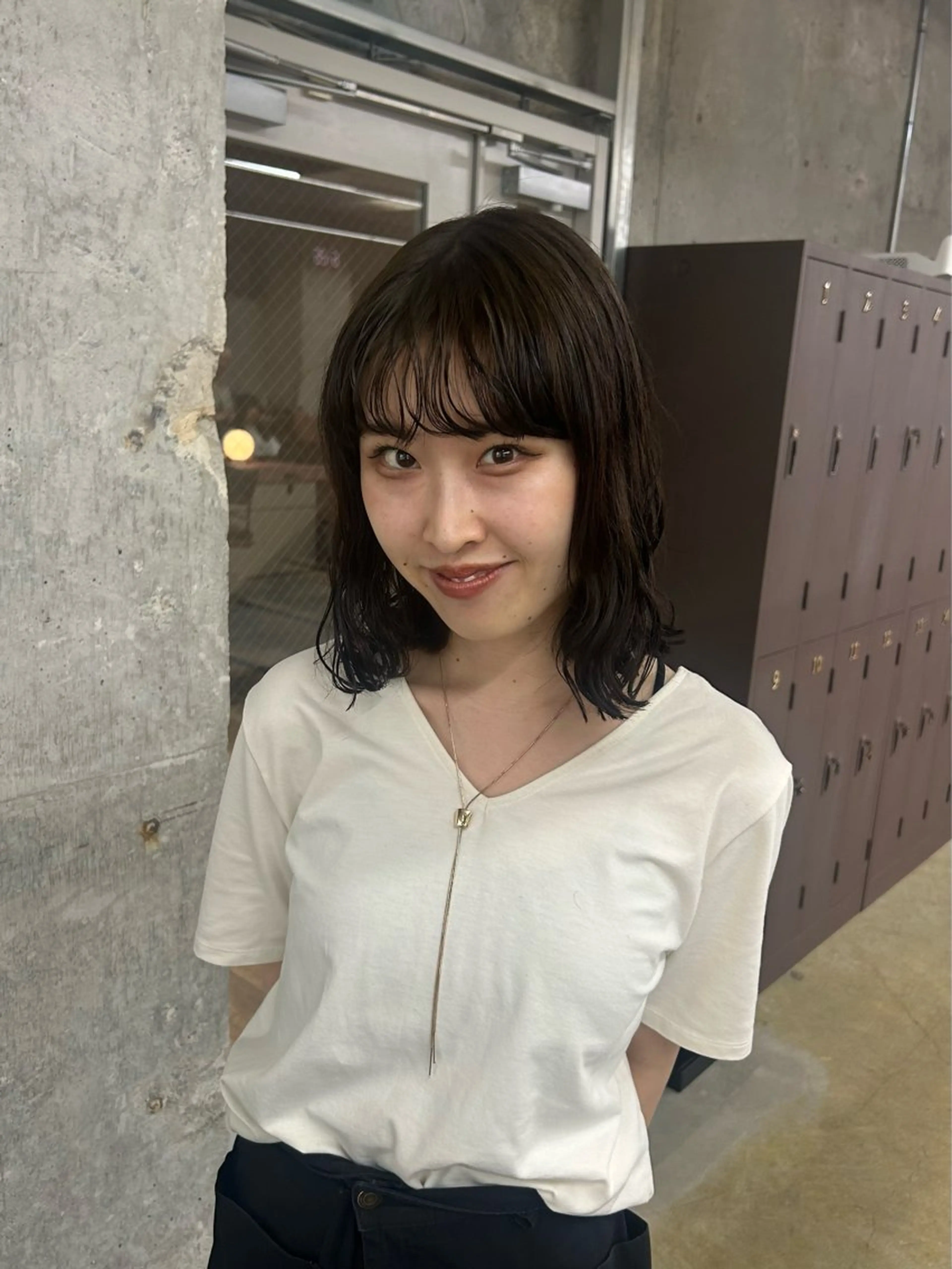 ミディアム ヘアカラー トリートメント 伊藤ほのか/パーマ /酸性ストレートのヘアスタイル