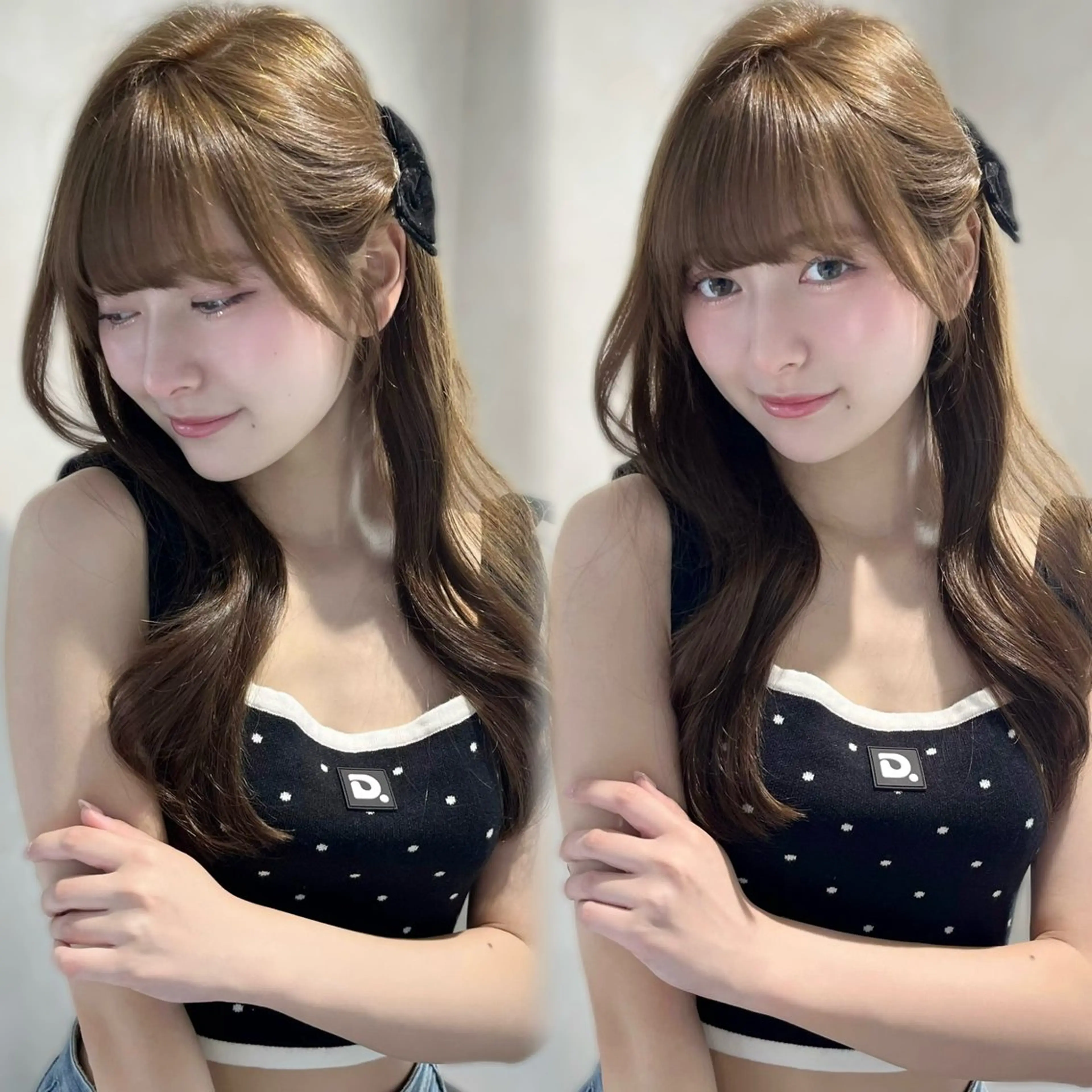 ロング カラー ベージュカラー ブリーチ 透明感カラー オリーブベージュ ヘアカラー トリートメント 韓国ヘア×艶髪🎀 池袋/Rina🩶のヘアスタイル