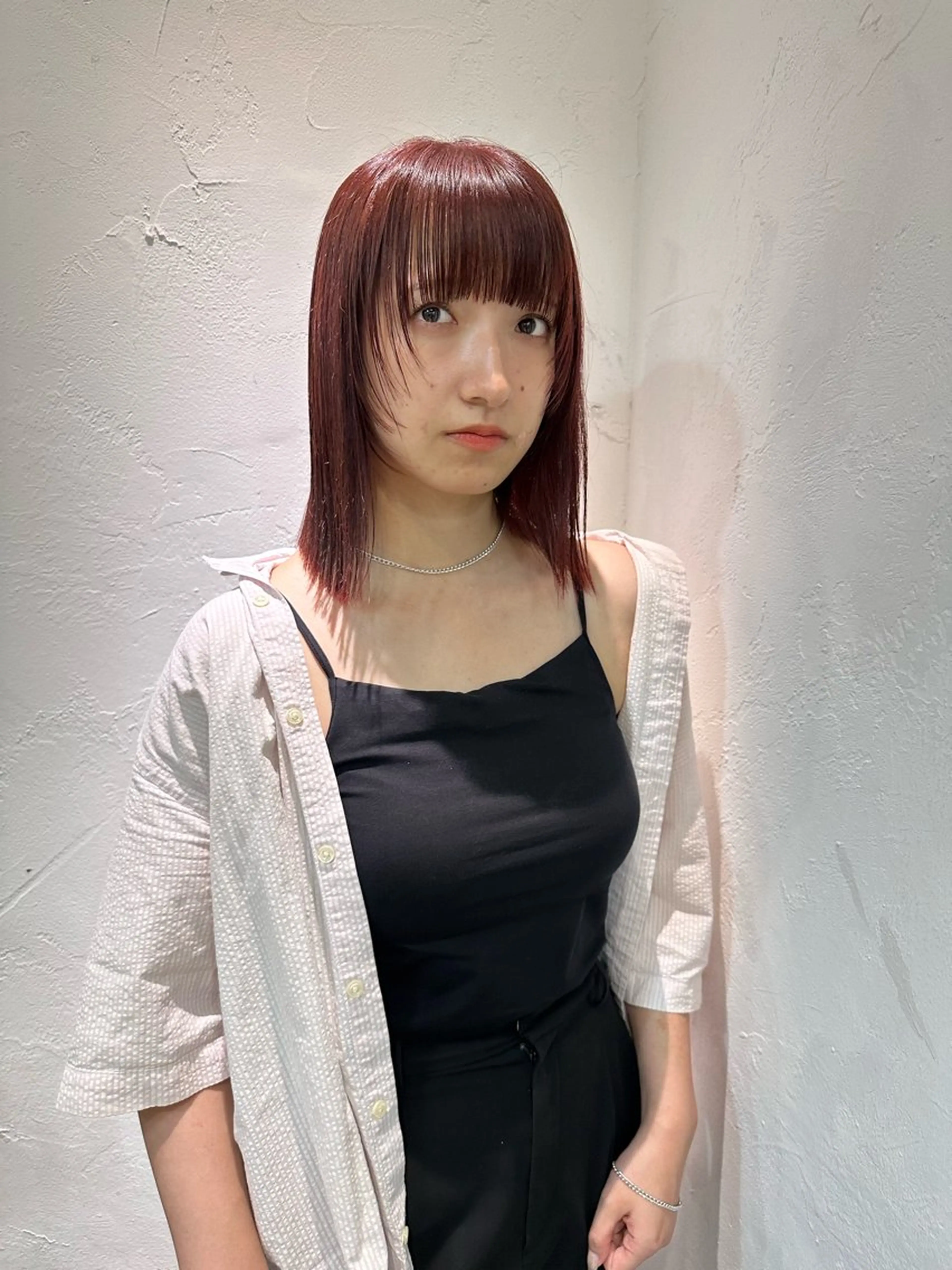 ミディアム カラー REINA☁️透明感 カラー/ぷつっと♡のヘアスタイル