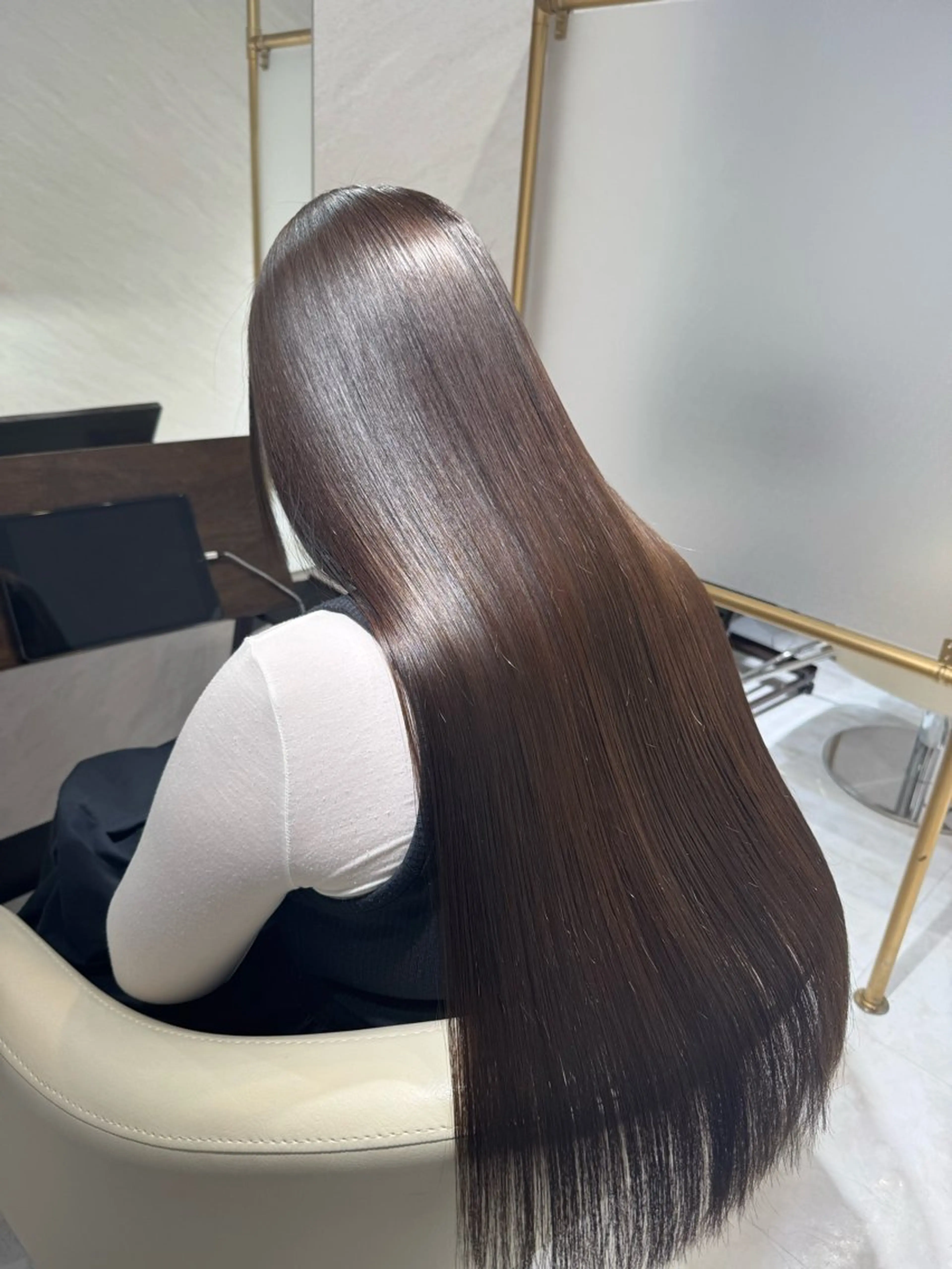 ロング ヘアカラー トリートメント 本田 驍のヘアスタイル
