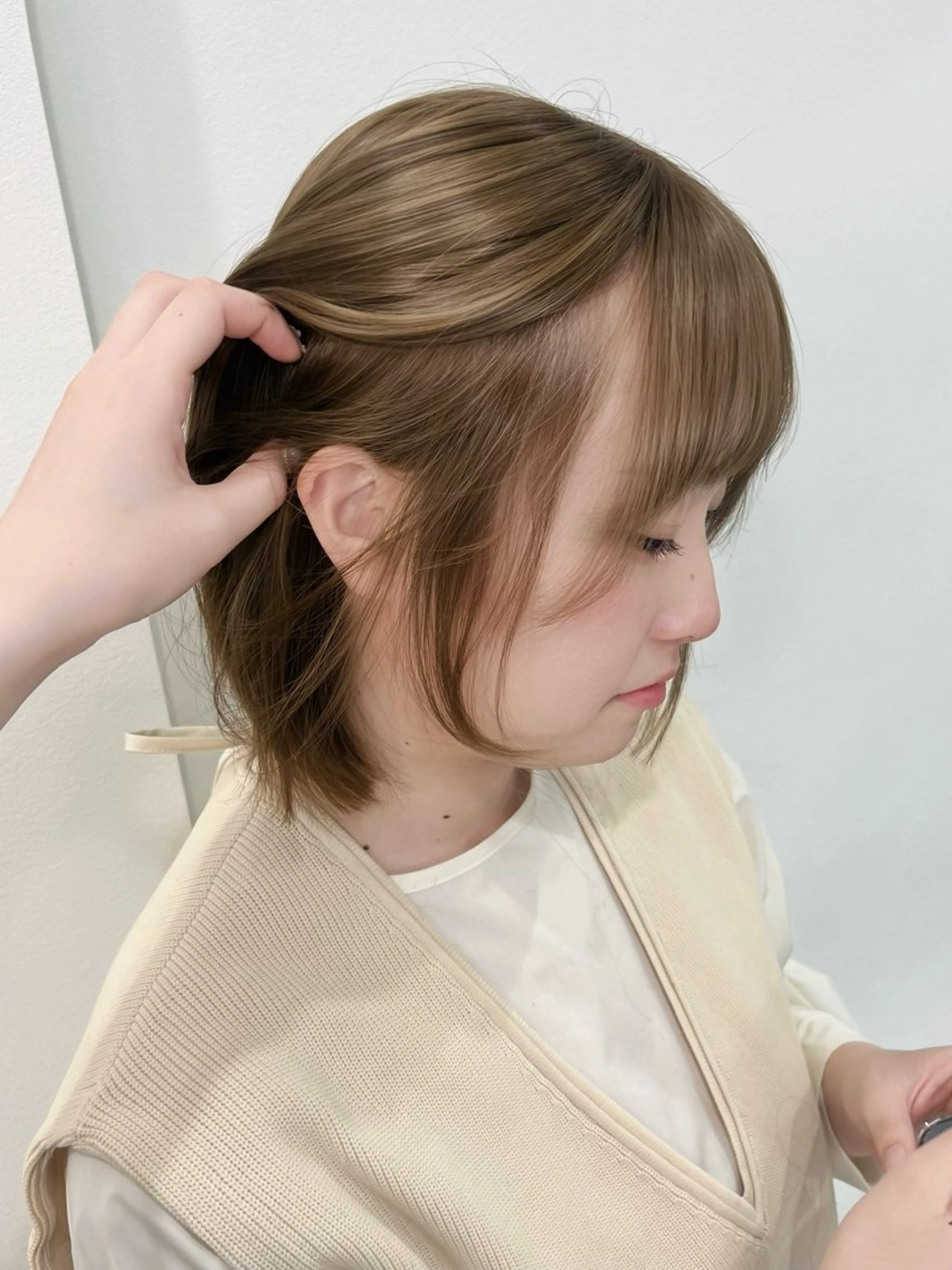 ショート MAO🖤レイヤー ／髪質改善カラーのヘアスタイル