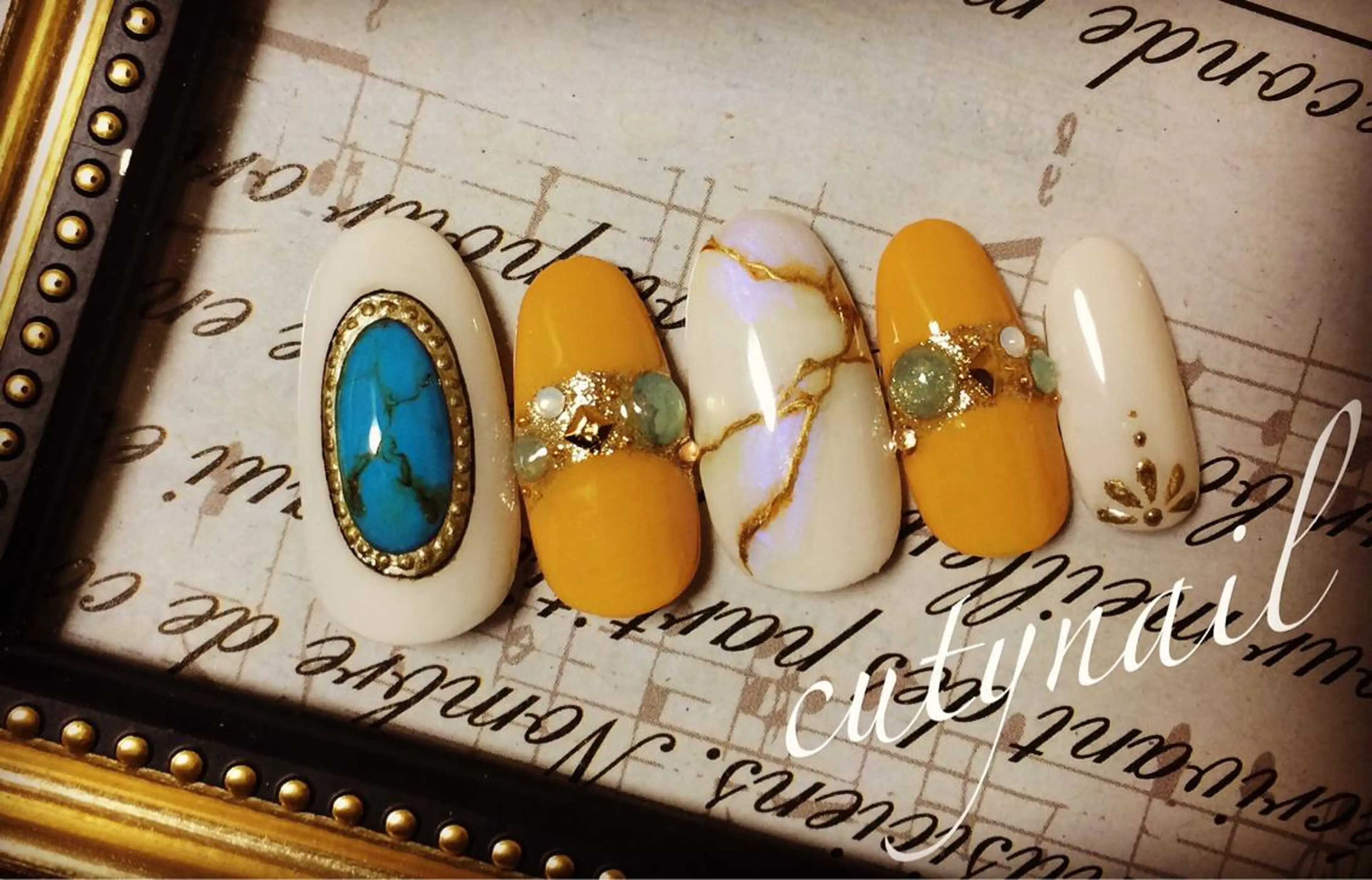 ネイル アートネイル 大理石ネイル(マーブル) cuty nailのネイルデザイン