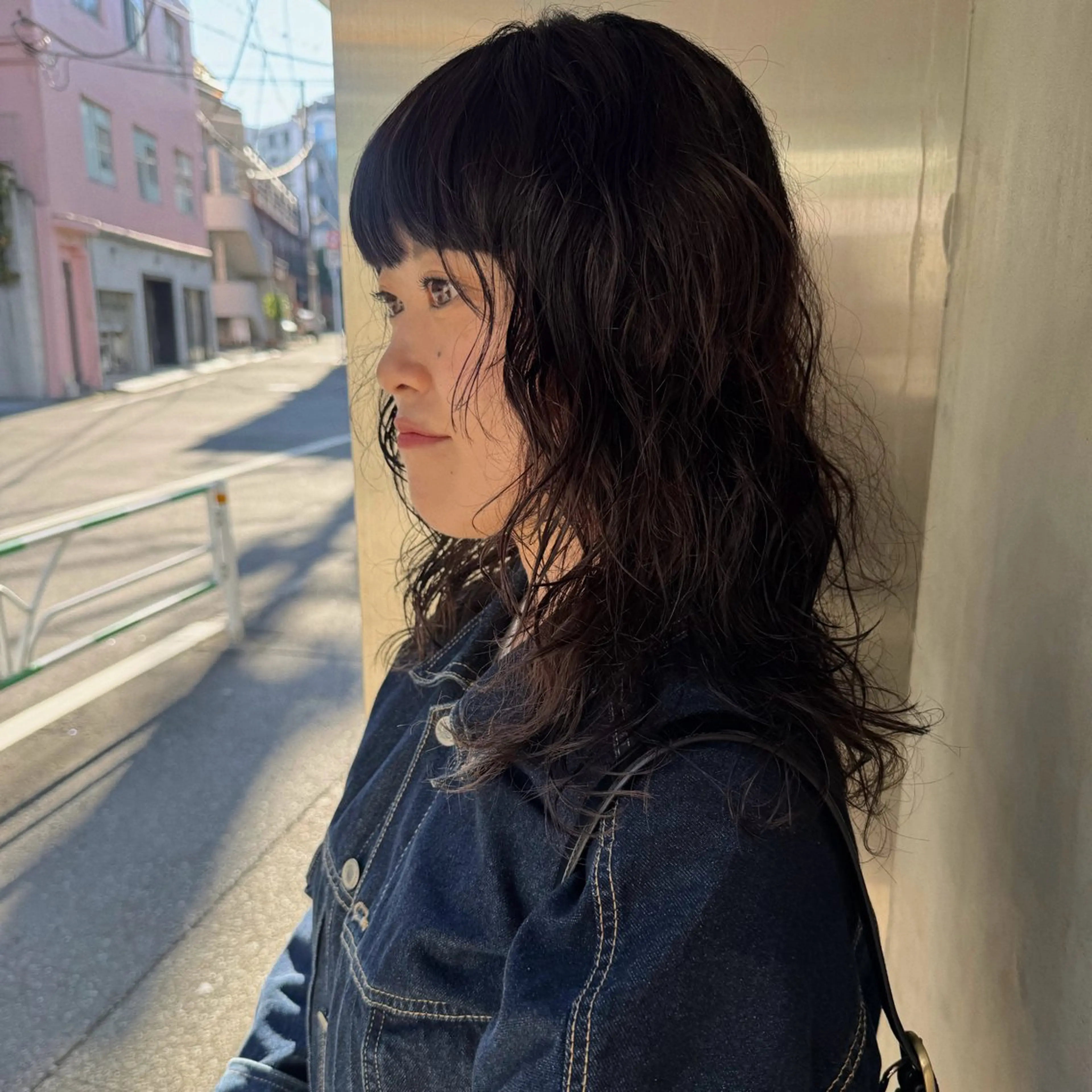 ミディアム パーマ ヘアアレンジ ミディアムパーマ くせ毛 カット パーマ トリートメント ニュアンスヘア🌔 nanakoのヘアスタイル