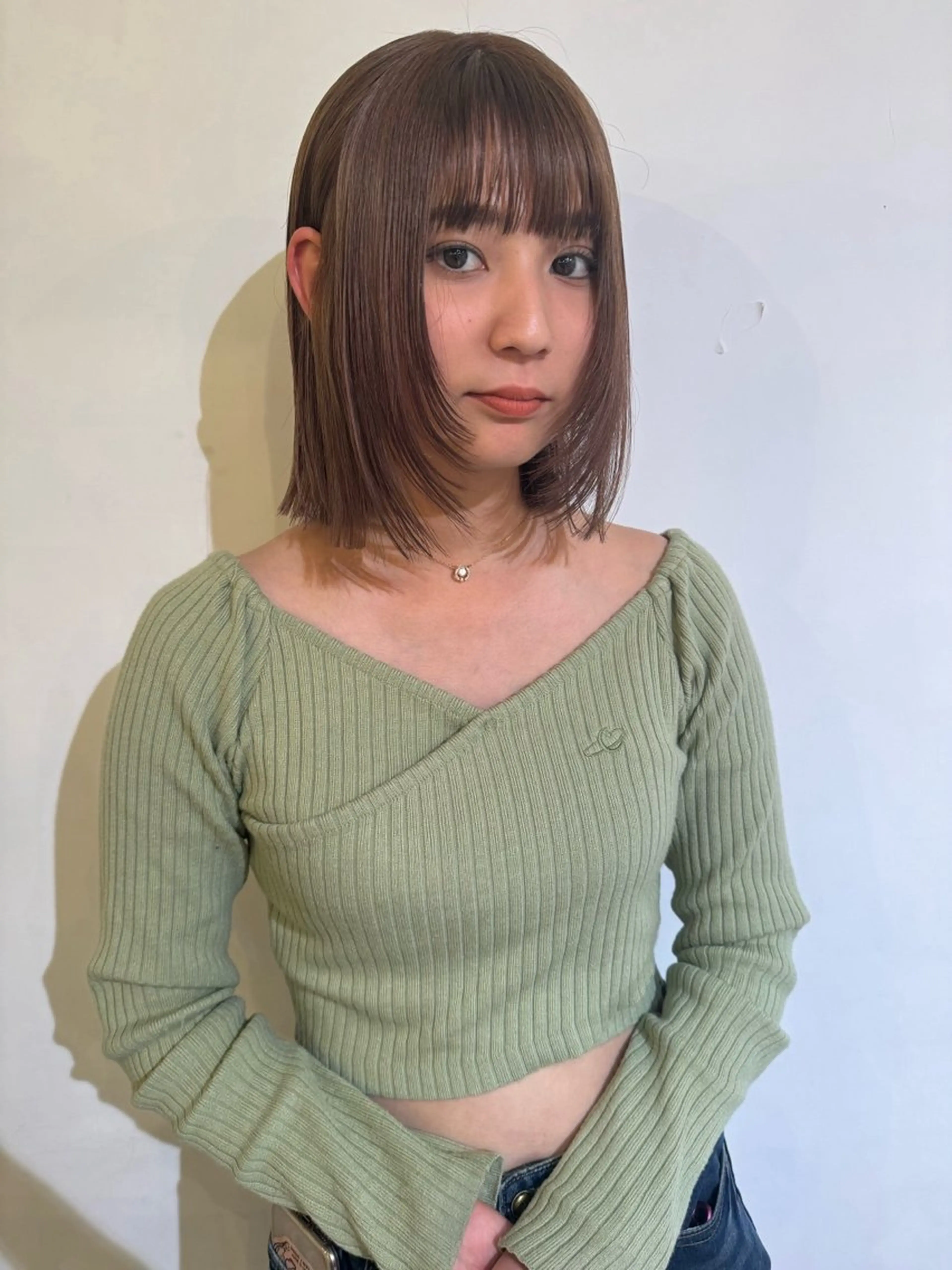 カラー カット ヘアカラー ブリーチカラー🎀 韓国風/寺門美優のヘアスタイル