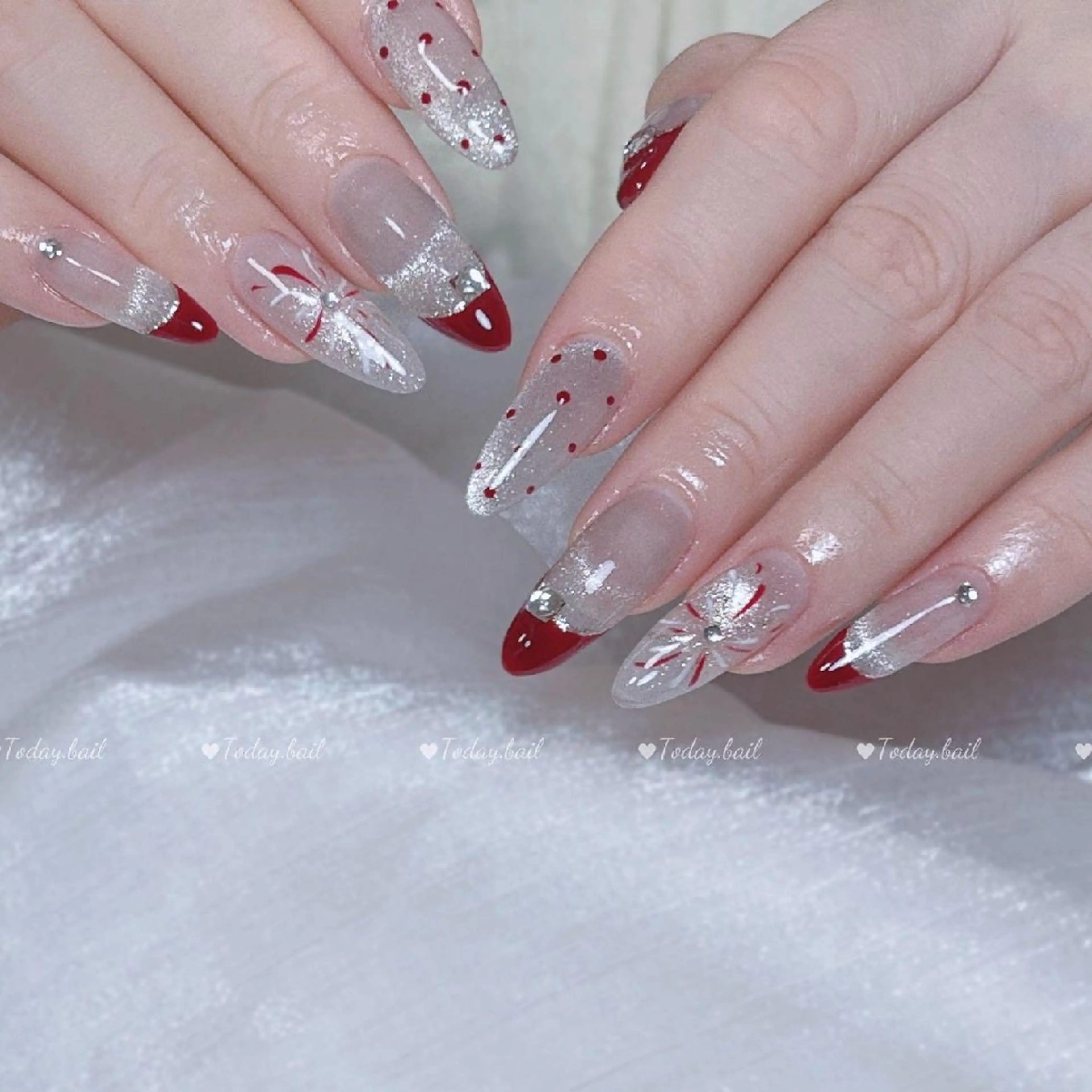 ネイル 持ち込み ハンドネイル ラン 花花．nailのネイルデザイン