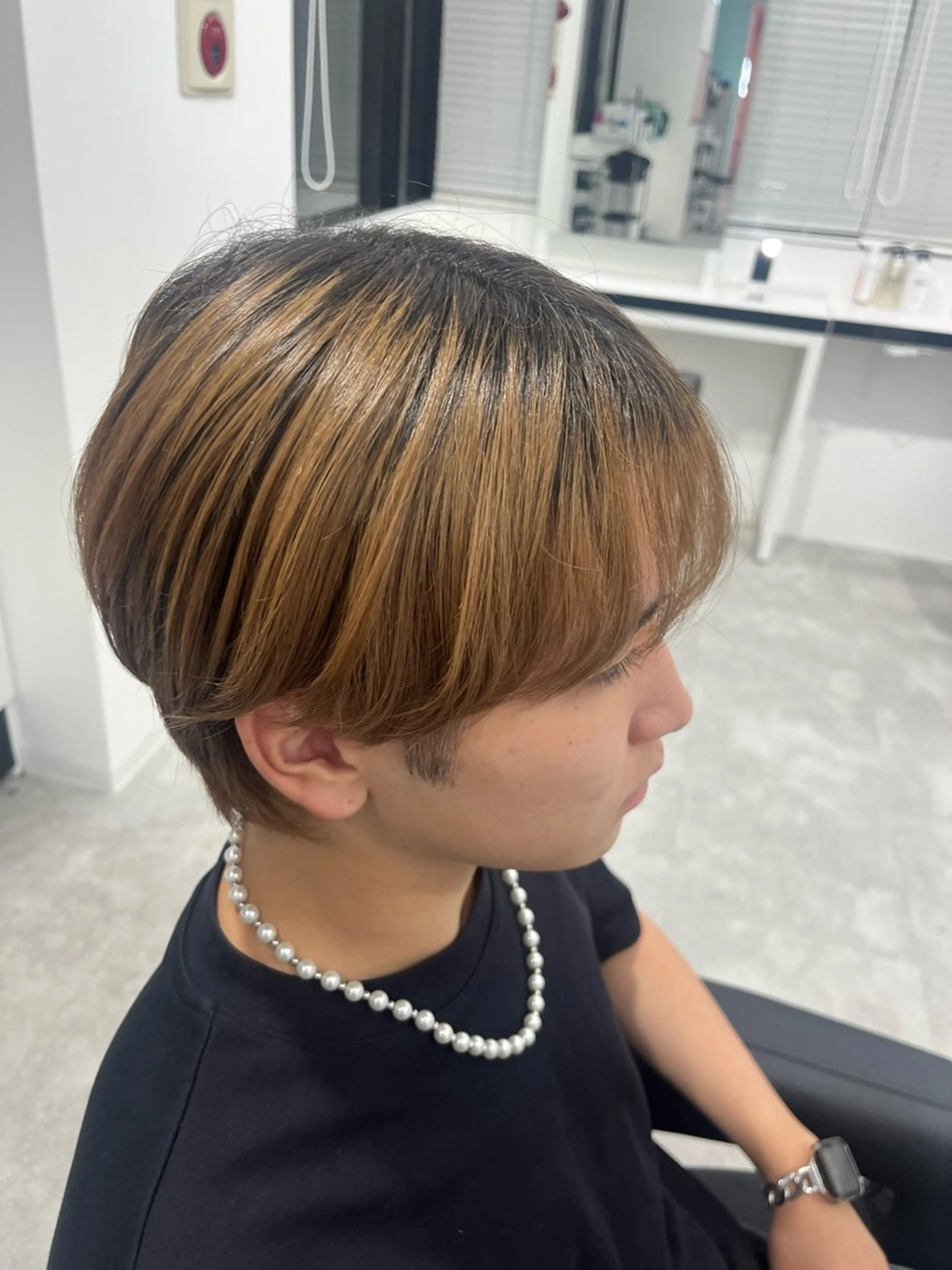 メンズ みう/仙台/暖色/ 艶髪/顔周りカット/のヘアスタイル