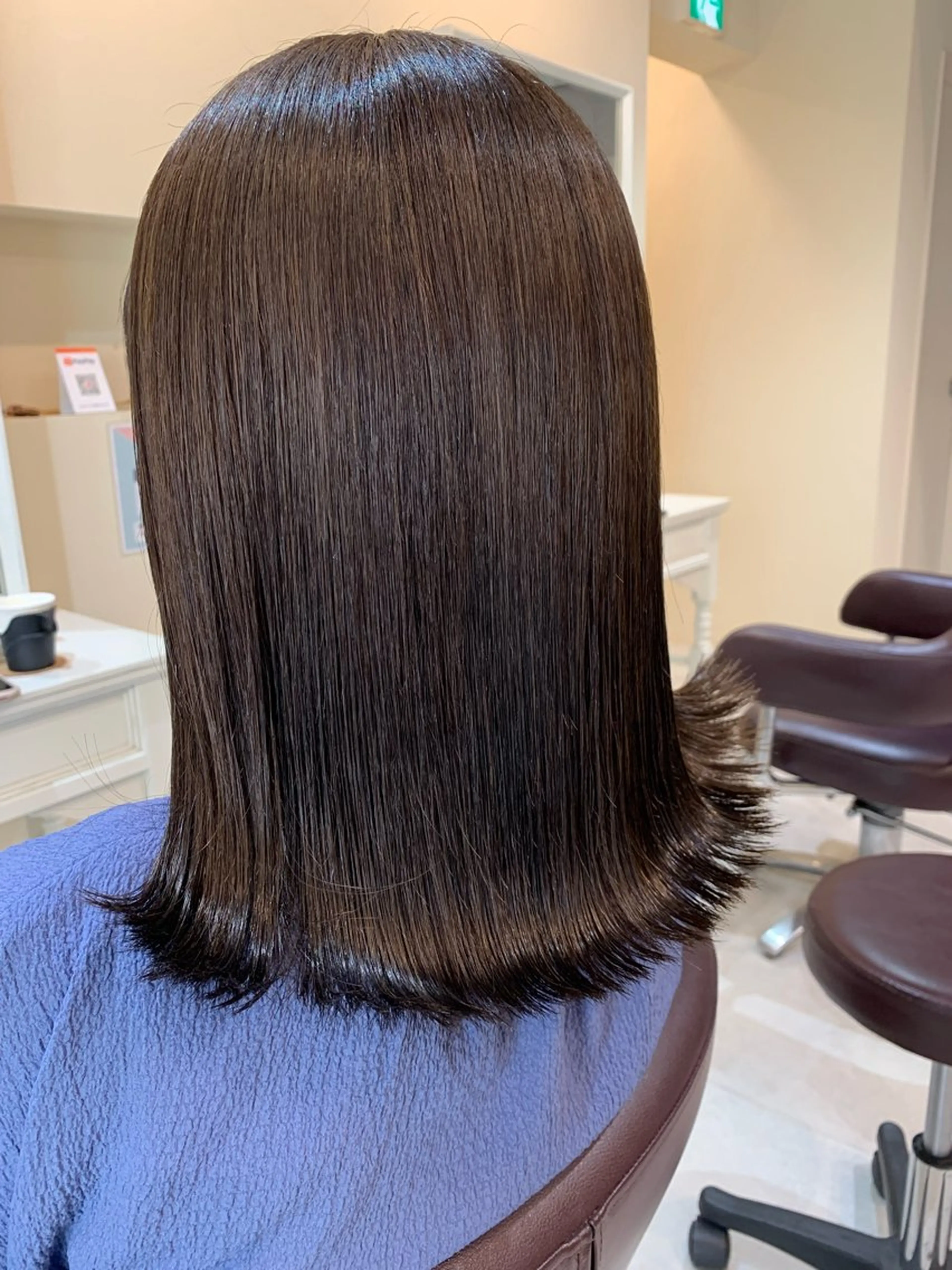 ミディアム カラー 切りっぱなしボブ ボブ カット ヘアカラー トリートメント SALOWIN名古屋栄店所属・Yuuki🌷名古屋 栄 カラー/ボブのヘアスタイル