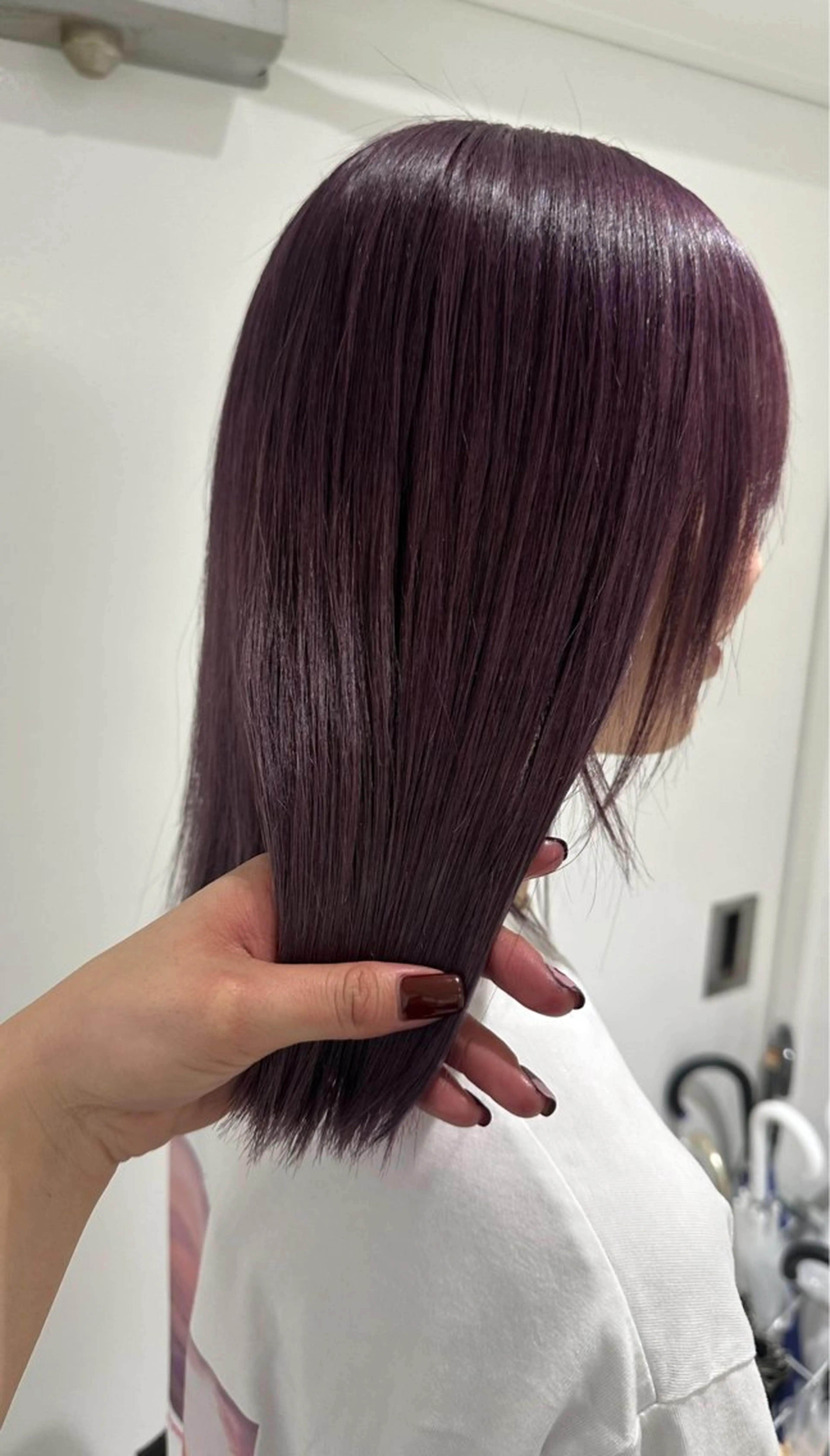 ミディアム カラー ブリーチ ラベンダーカラー ヘアカラー トリートメント 韓国ヘア🇰🇷 𝑳𝒊𝒏𝒂🤍のヘアスタイル