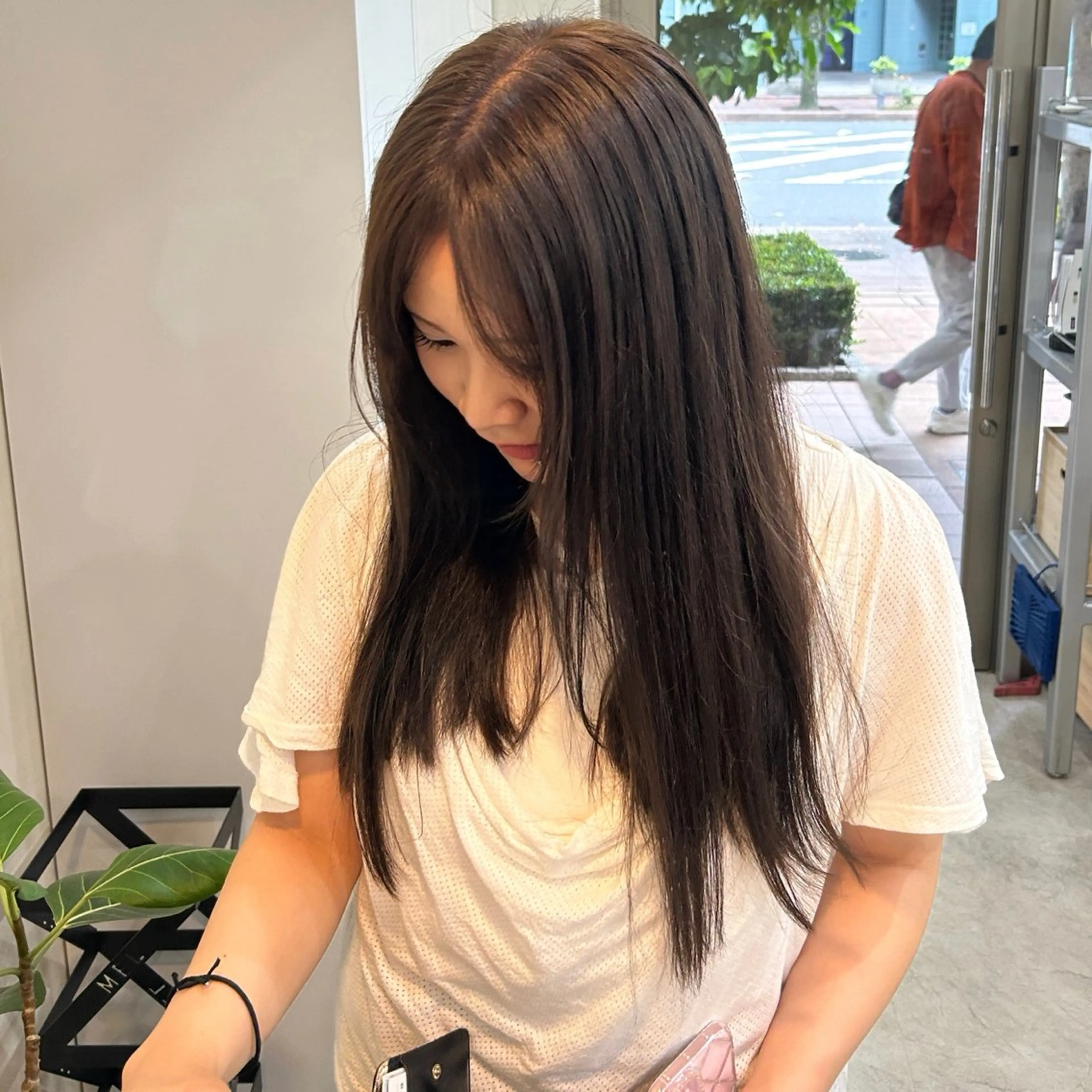 ロング ヘアカラー トリートメント MIDORI🎀 透明感/ベージュのヘアスタイル