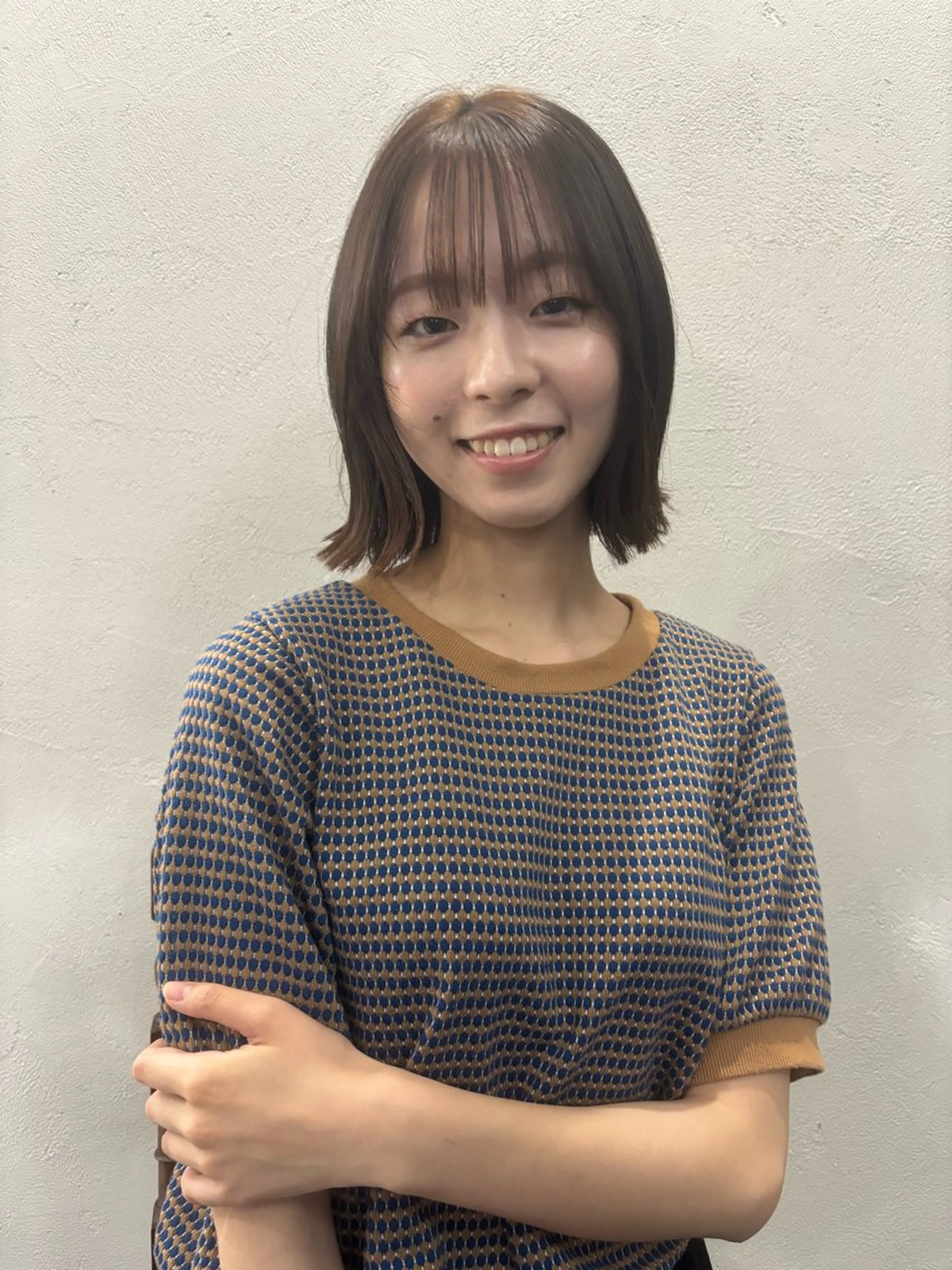 ミディアム カラー 切りっぱなしボブ ボブ 【NARVIS】 菅田愛華のヘアスタイル