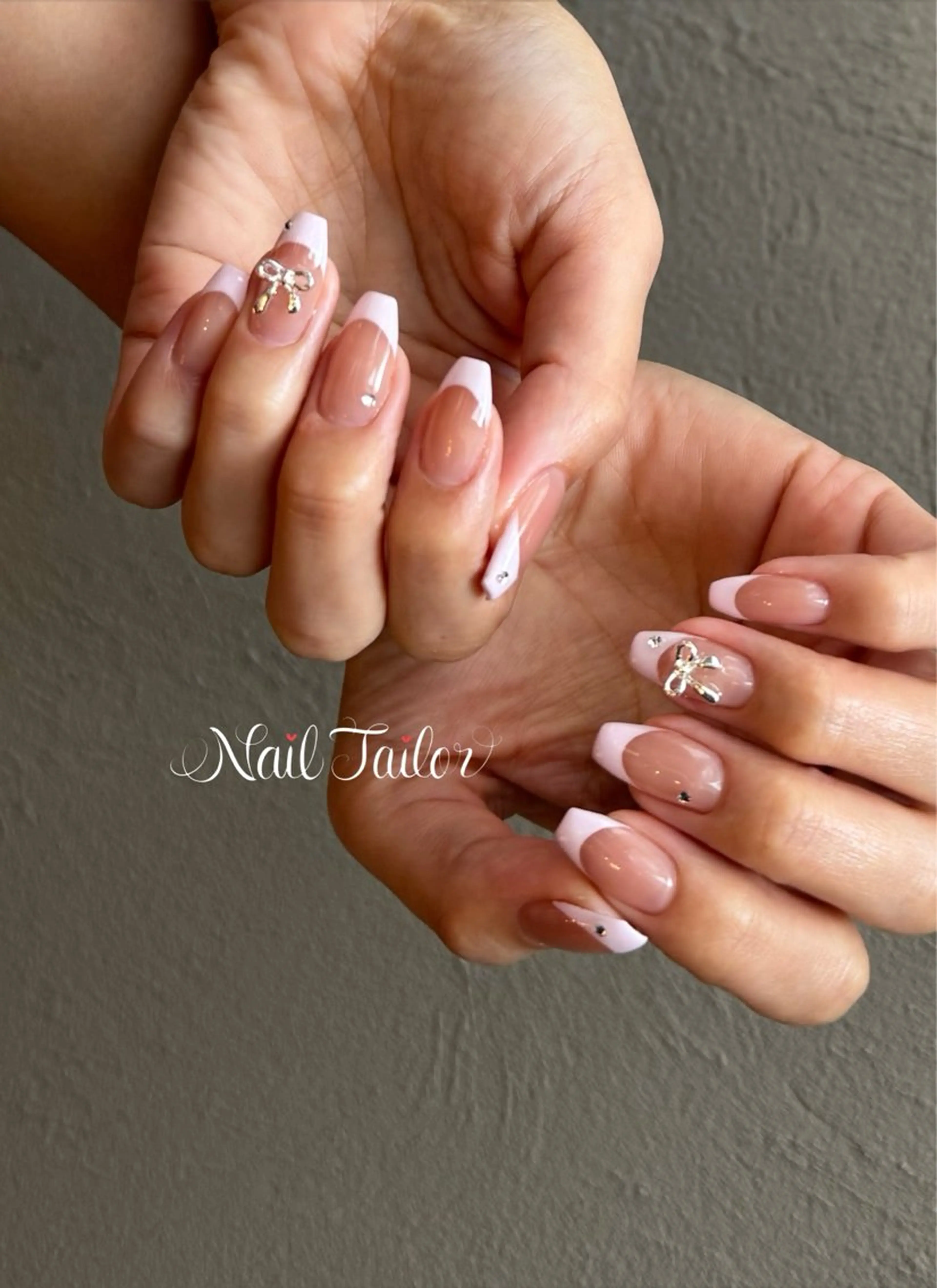 ネイル フレンチネイル オフィスネイル ピンク ブライダルネイル ハンドネイル NailTailor ネイルテイラーのネイルデザイン