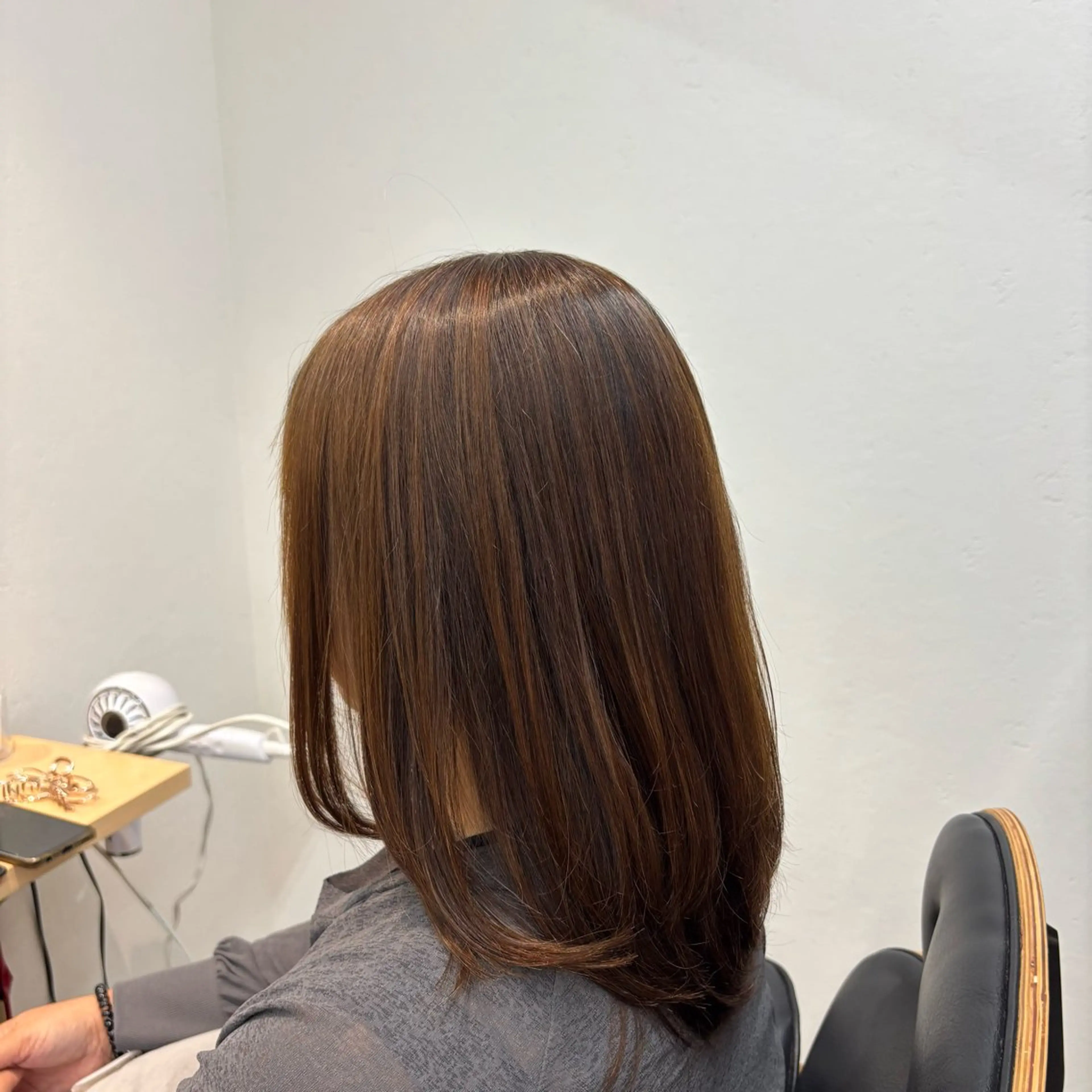 ミディアム カット ヘッドスパ ✨透明感カラー/ 縮毛矯正/うみ✨️のヘアスタイル