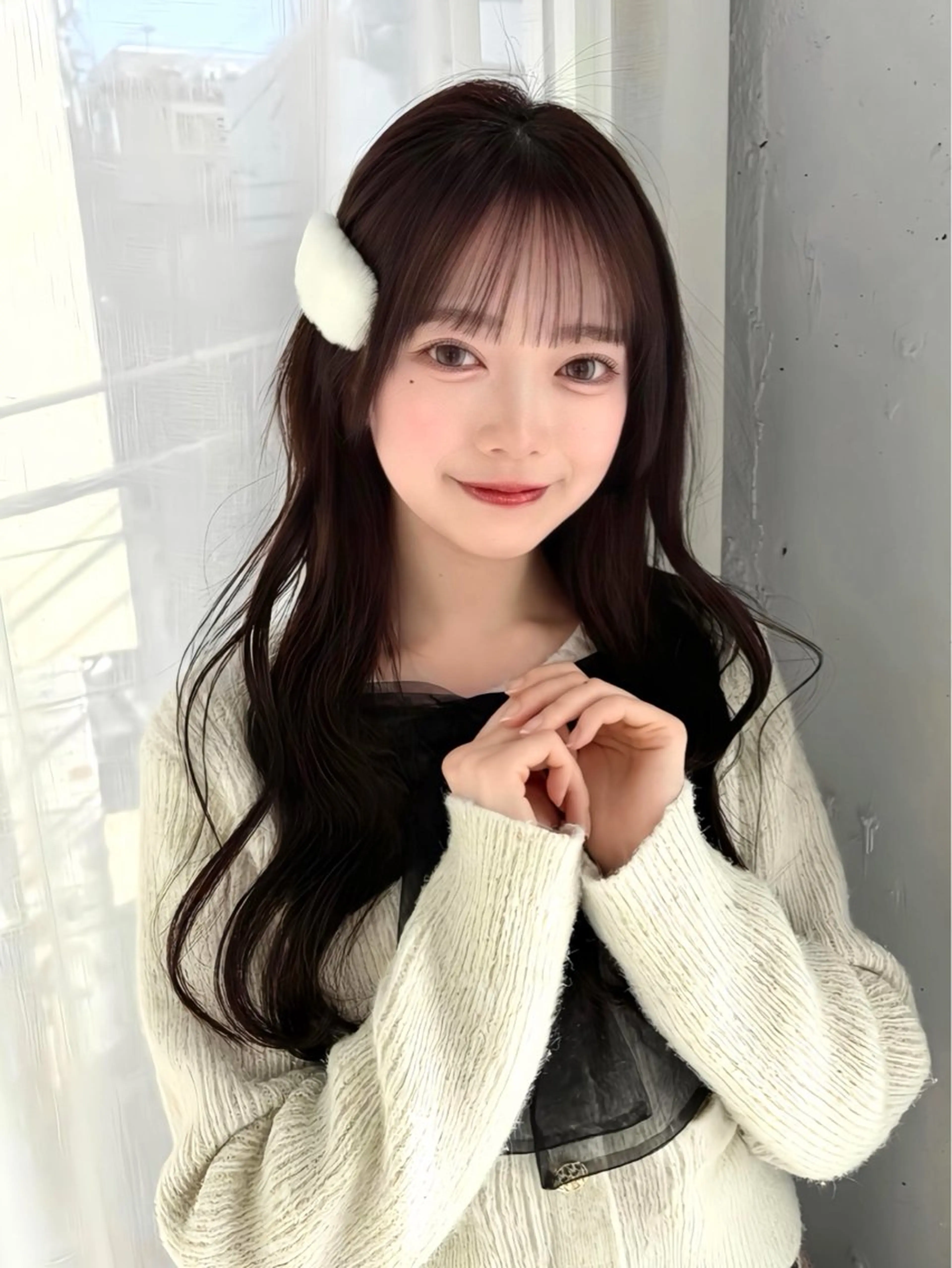 ロング cache cache所属・🩰無料カットモデル /5cm以上/桃🍨のヘアスタイル