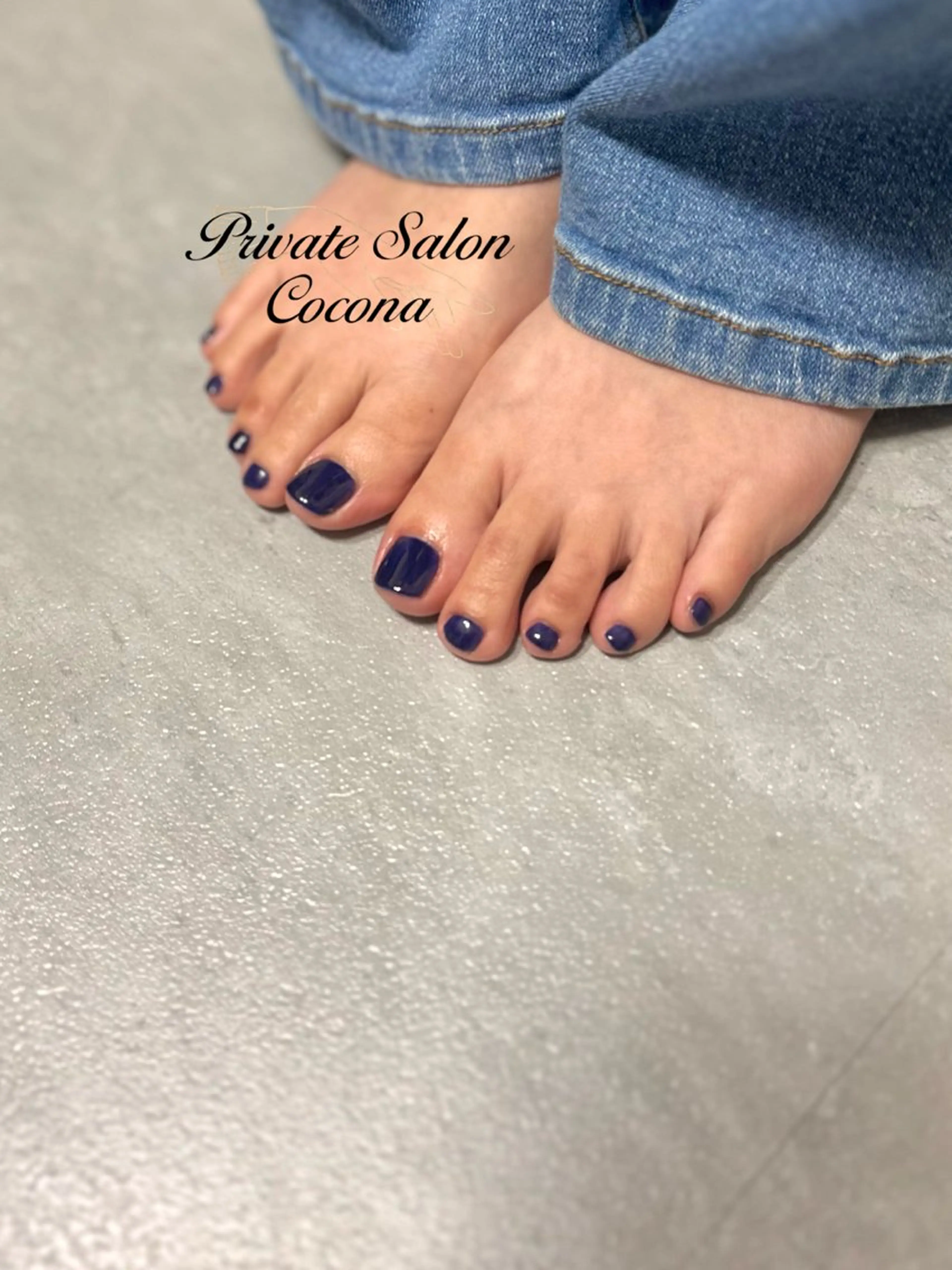 ネイル ネイビー ワンカラーネイル プライベートサロン nailcoconaのネイルデザイン