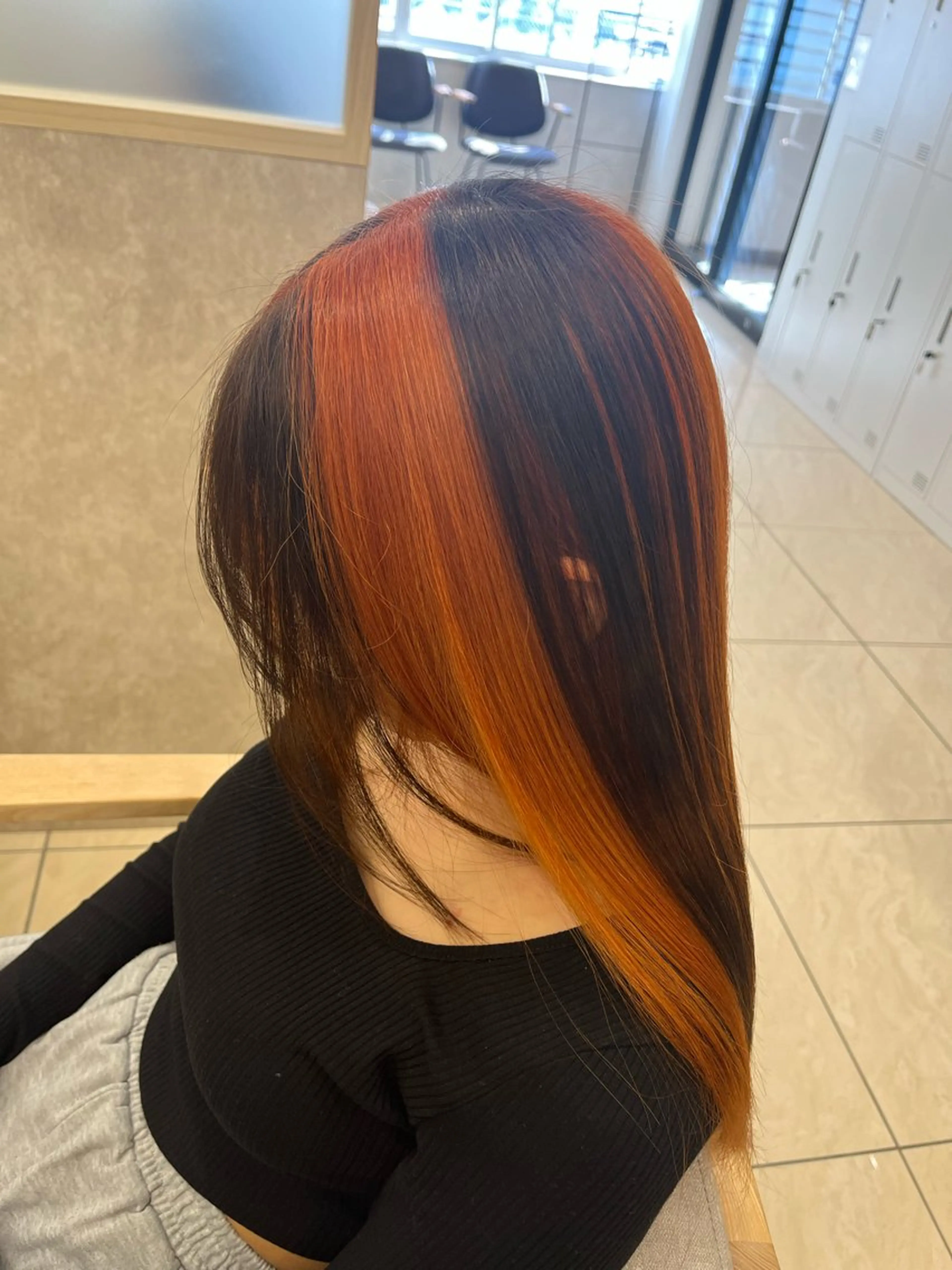 ロング カラー ブラウンカラー デザインカラー オレンジ ヘアカラー 透明感カラー/ツヤ髪 漆谷妃茉莉🌷のヘアスタイル