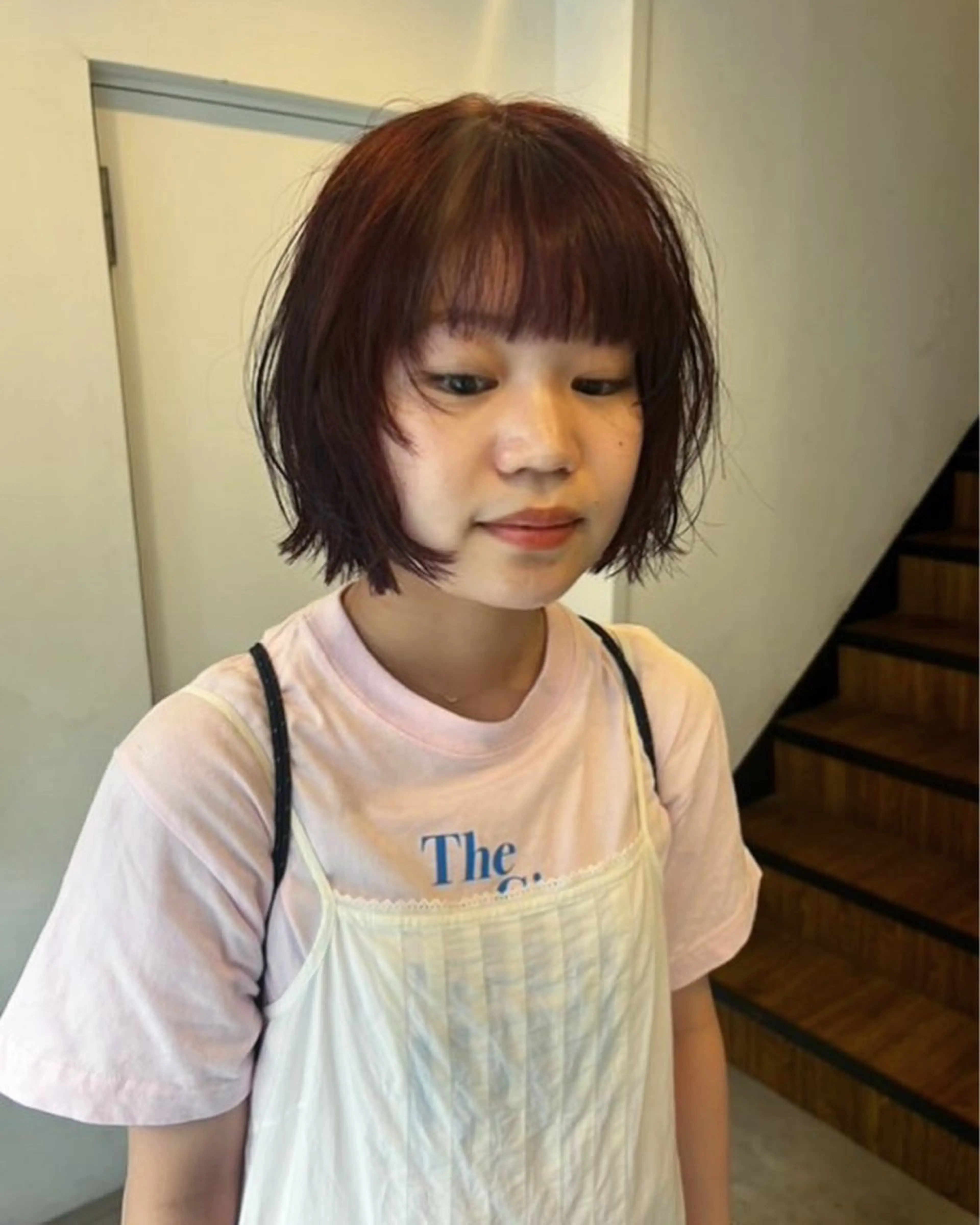 ショート カラー 心斎橋/レイヤー/ ブリーチ/モエのヘアスタイル