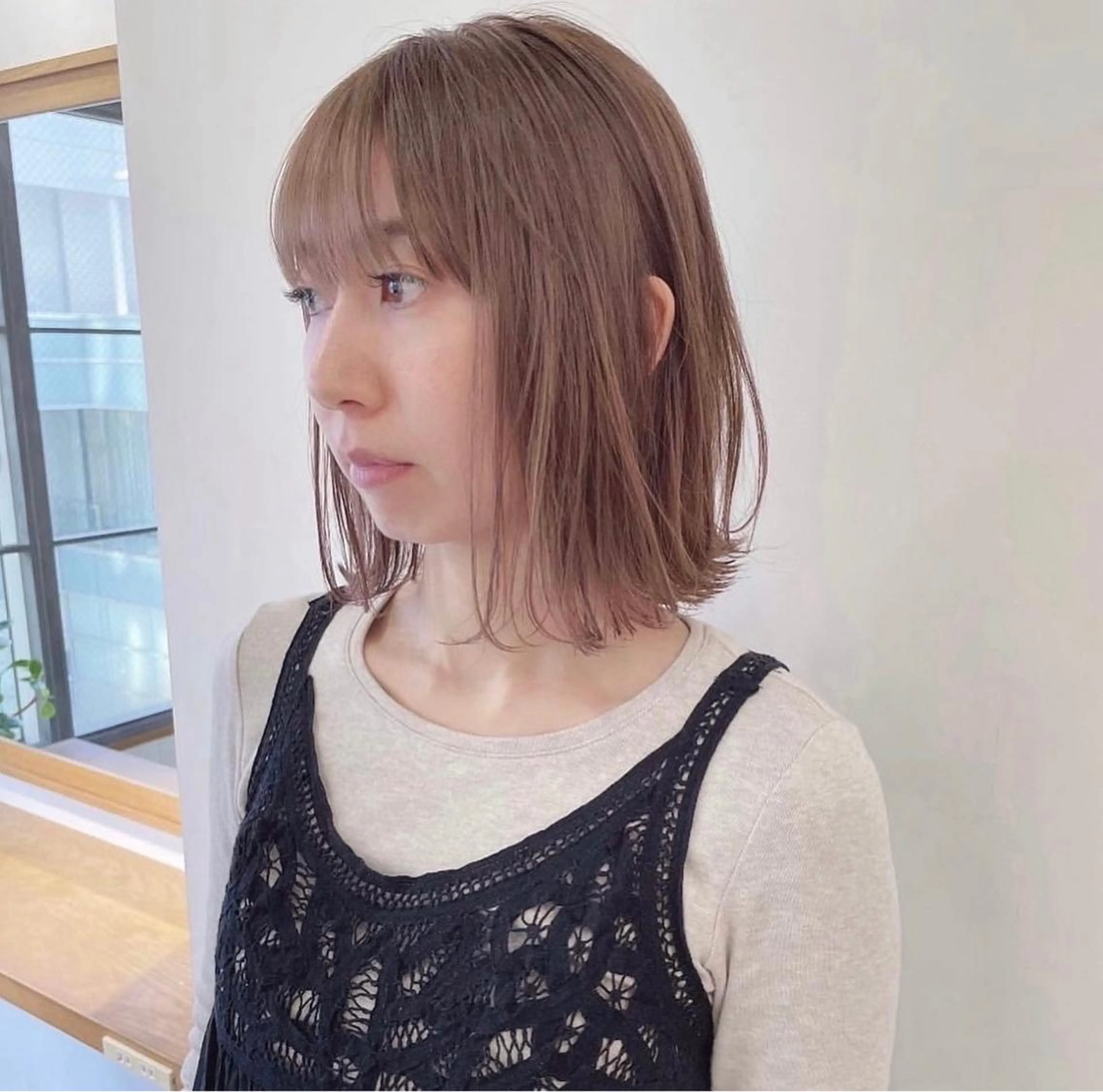 ミディアム ヘアカラー トリートメント ボブ/レイヤー 🌟梅田盛一🌟のヘアスタイル