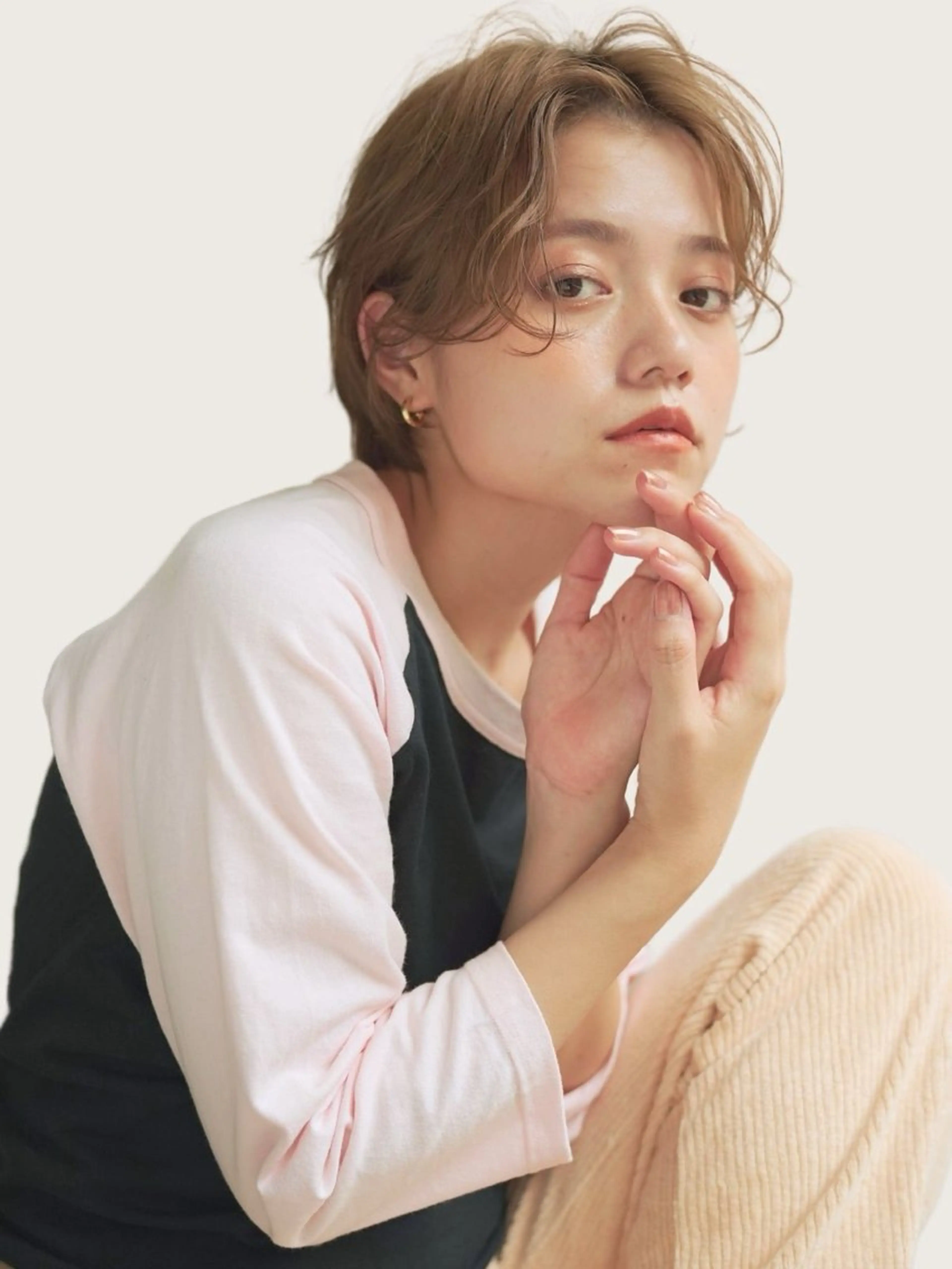 ショート カット ヘアカラー ボブ/ぱつっとボブ/ 谷口 海星のヘアスタイル