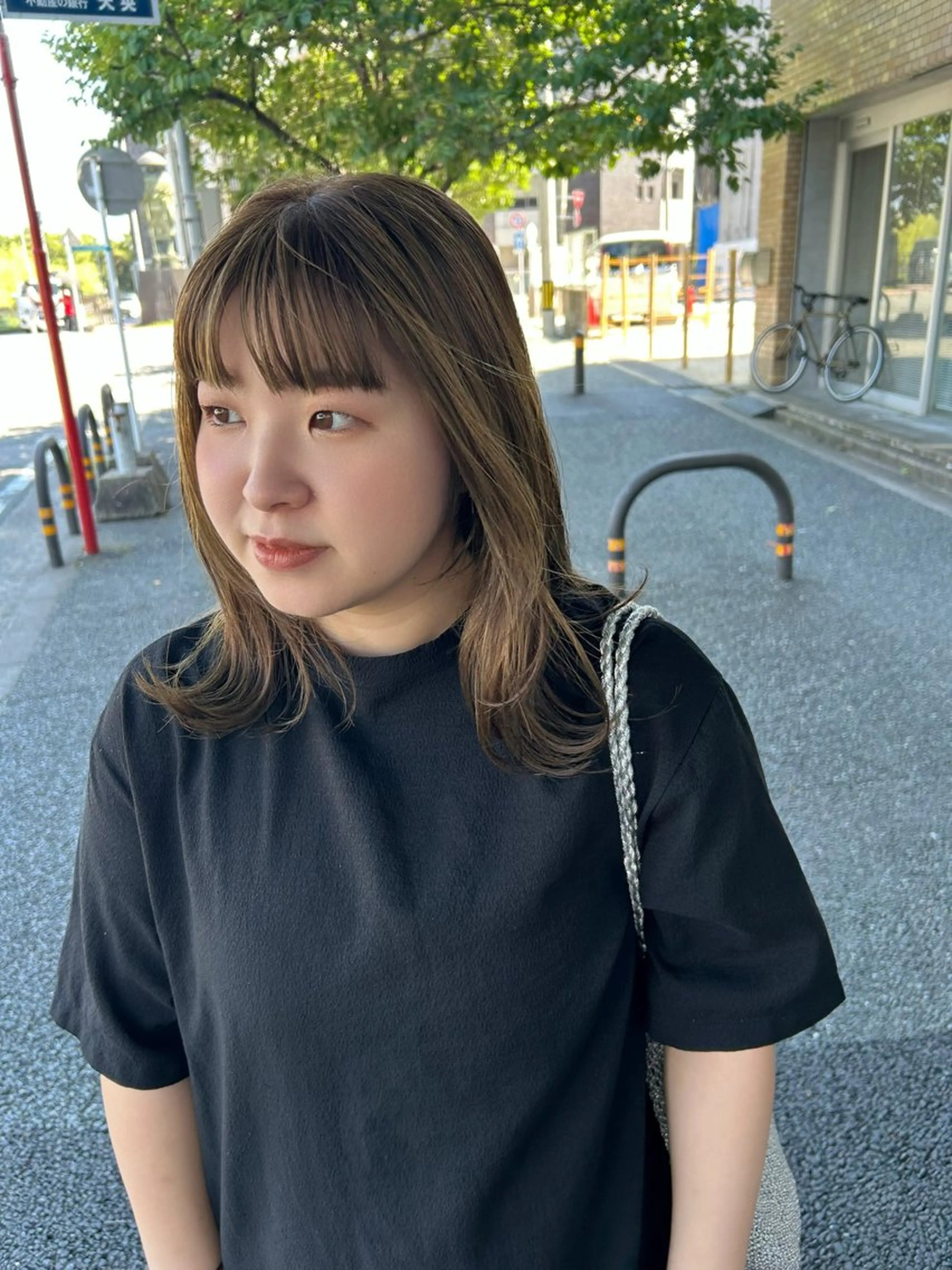 ミディアム カラー 井手 素子のヘアスタイル