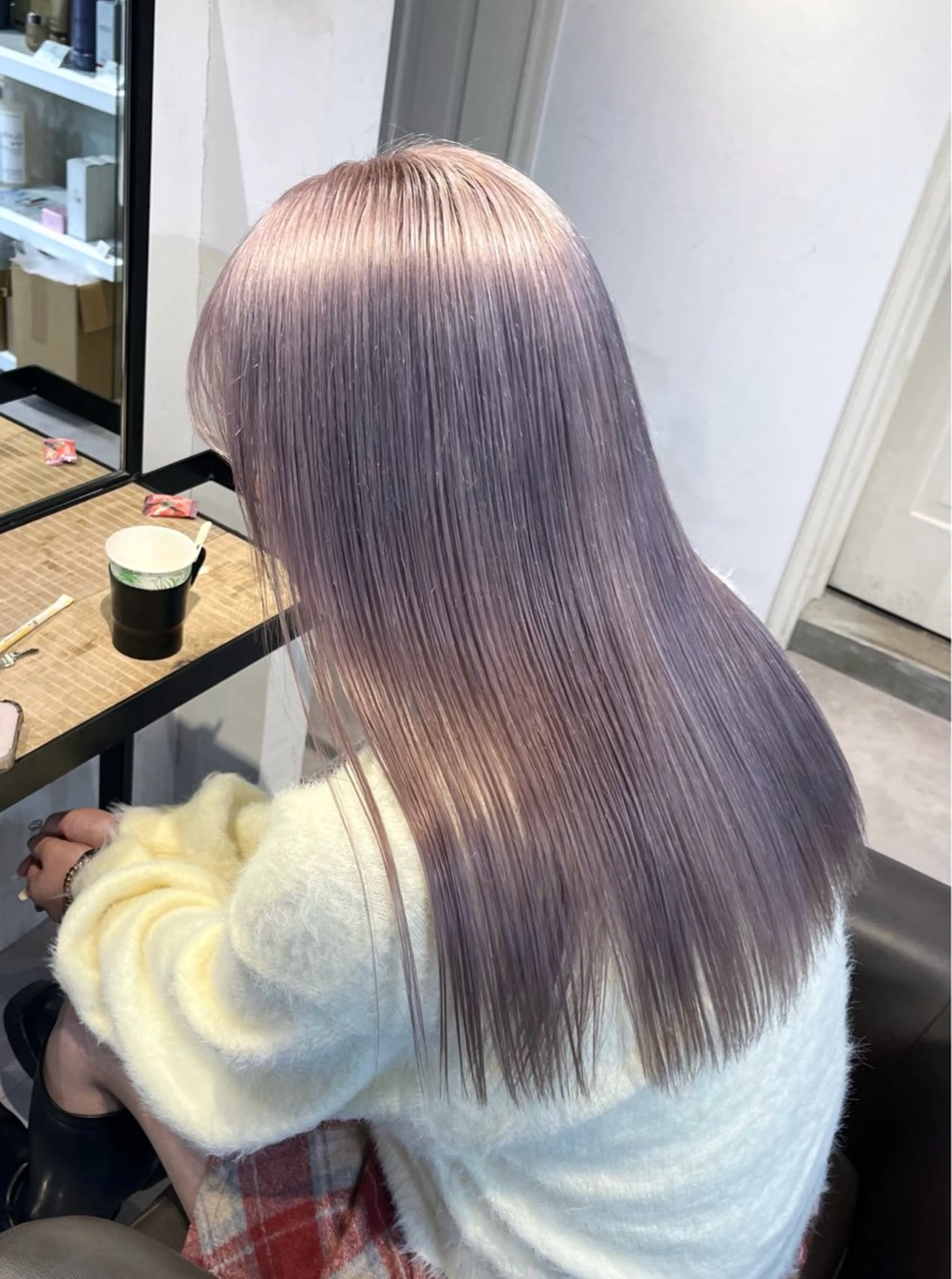 セミロング カラー ブリーチ ヘアカラー 渋谷ハイトーン/ まぉまぉのヘアスタイル