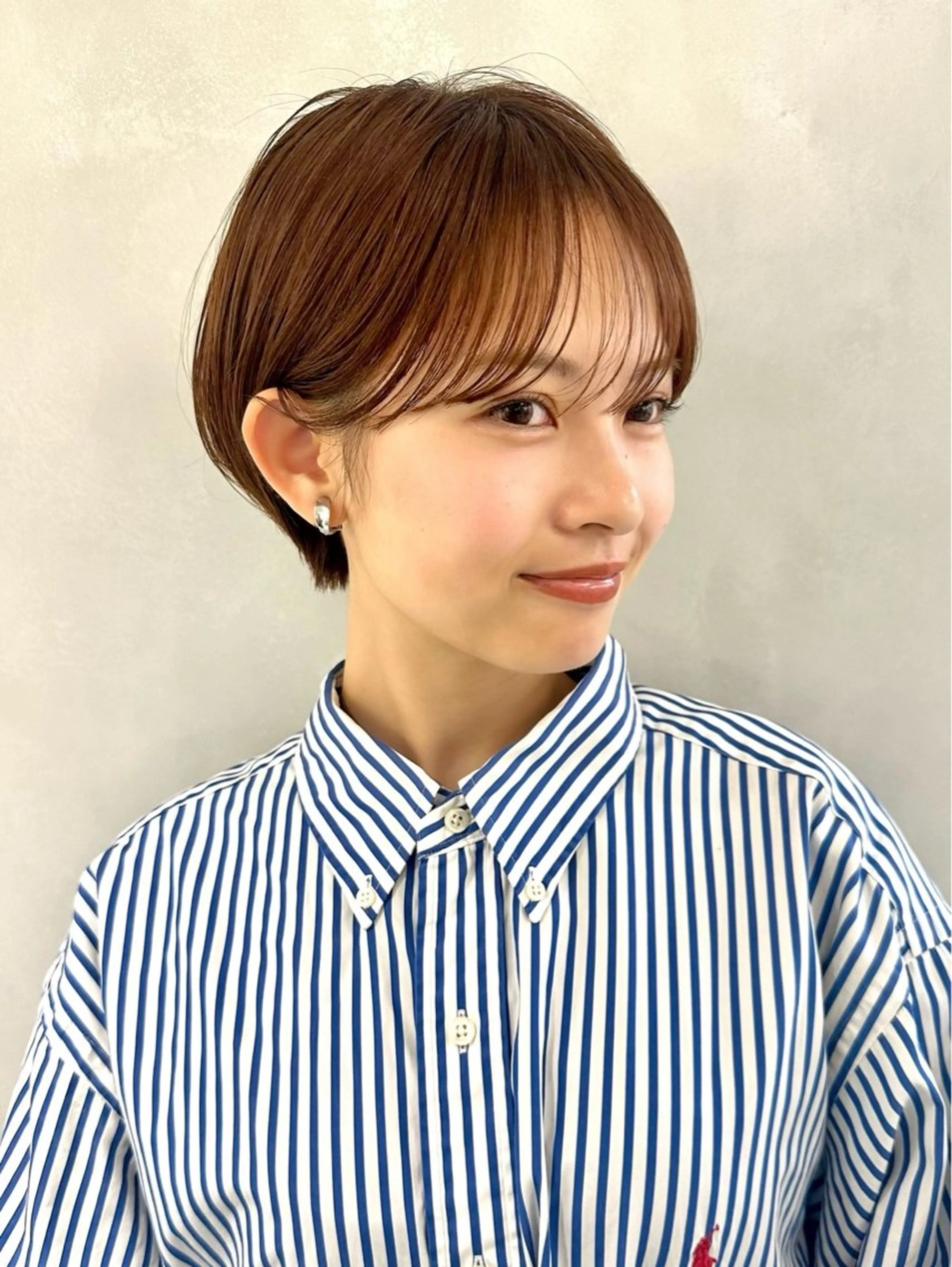 ショート カット ヘアカラー トリートメント 骨格診断で絶対可愛い ✨丸みショート✨凌弥のヘアスタイル