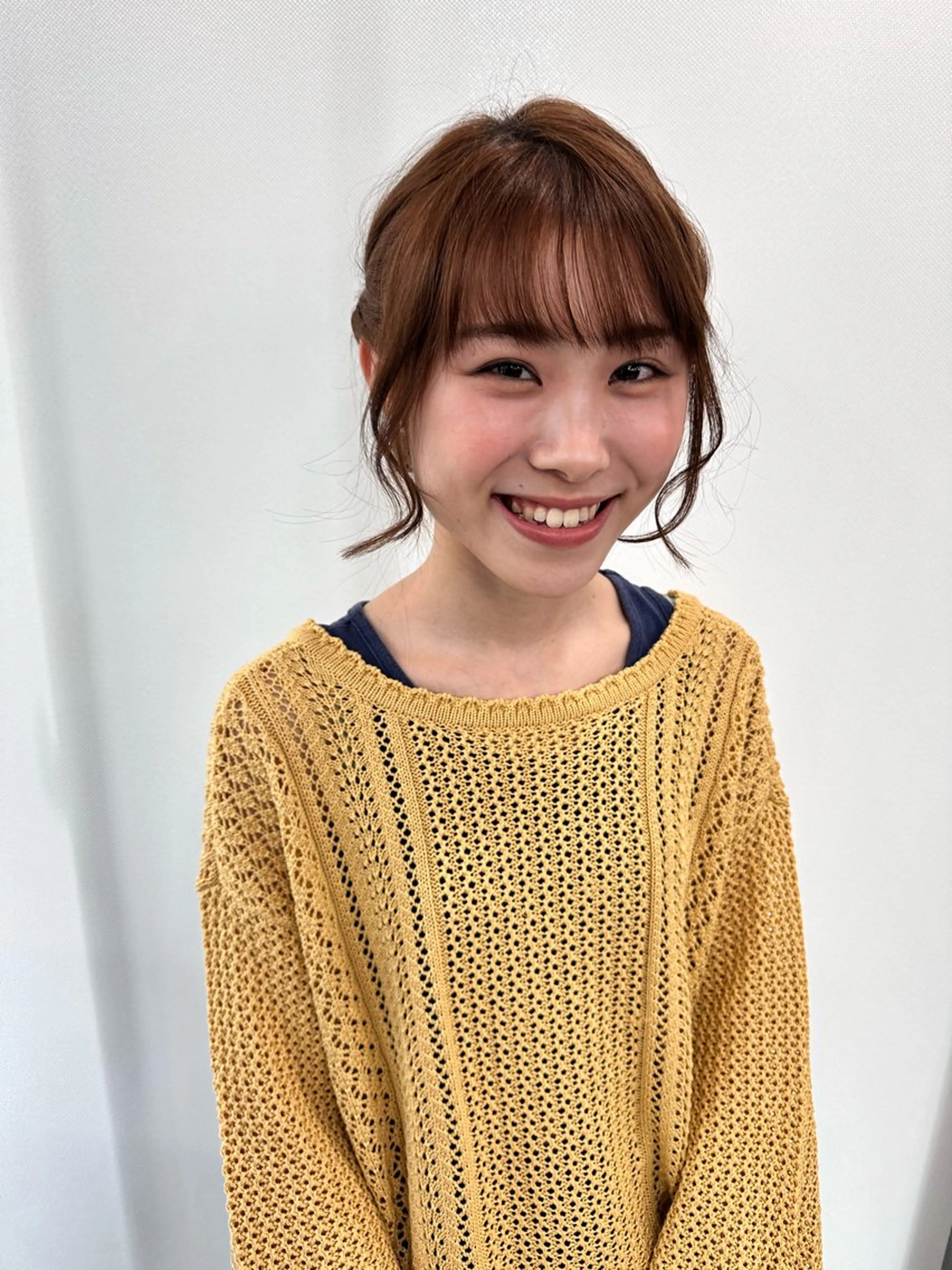 ミディアム ハイライト 髪質改善 小顔カット Endearing 銀座/レイヤーカットのヘアスタイル