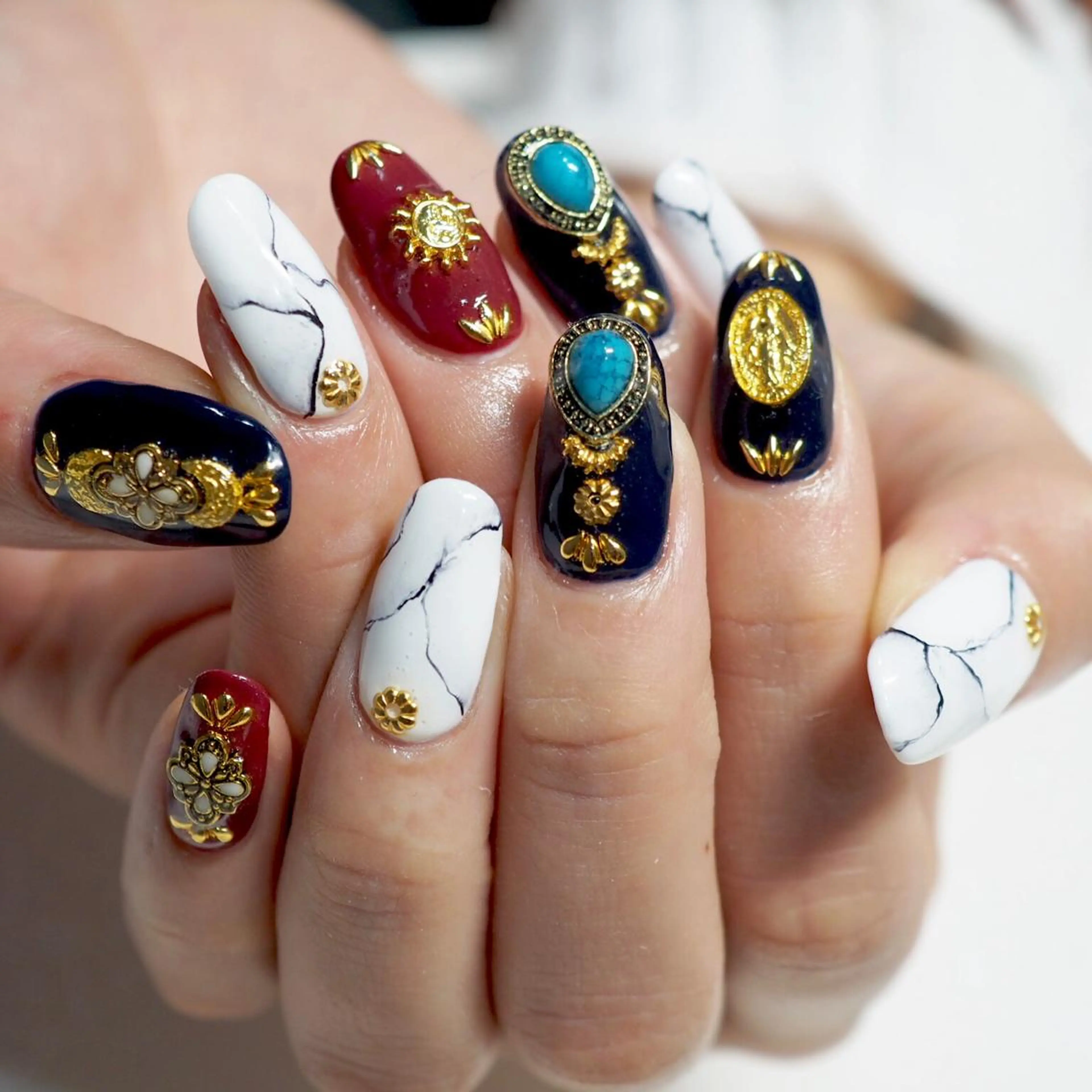 ネイル 大理石ネイル(マーブル) ハンドネイル nailroom- KANOAのネイルデザイン