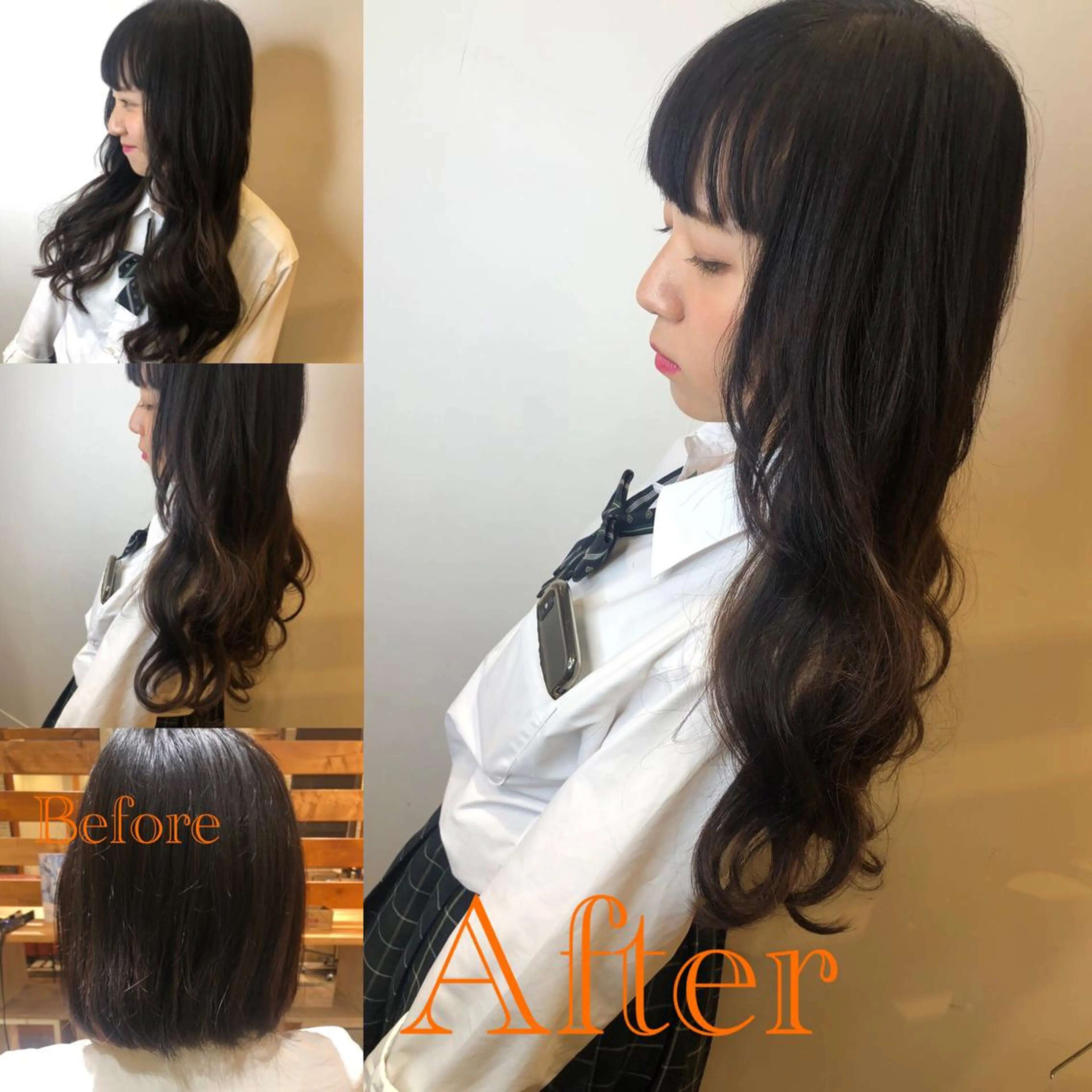 ロング カラー エクステ なかがわ せいかのマツエク・マツパデザイン