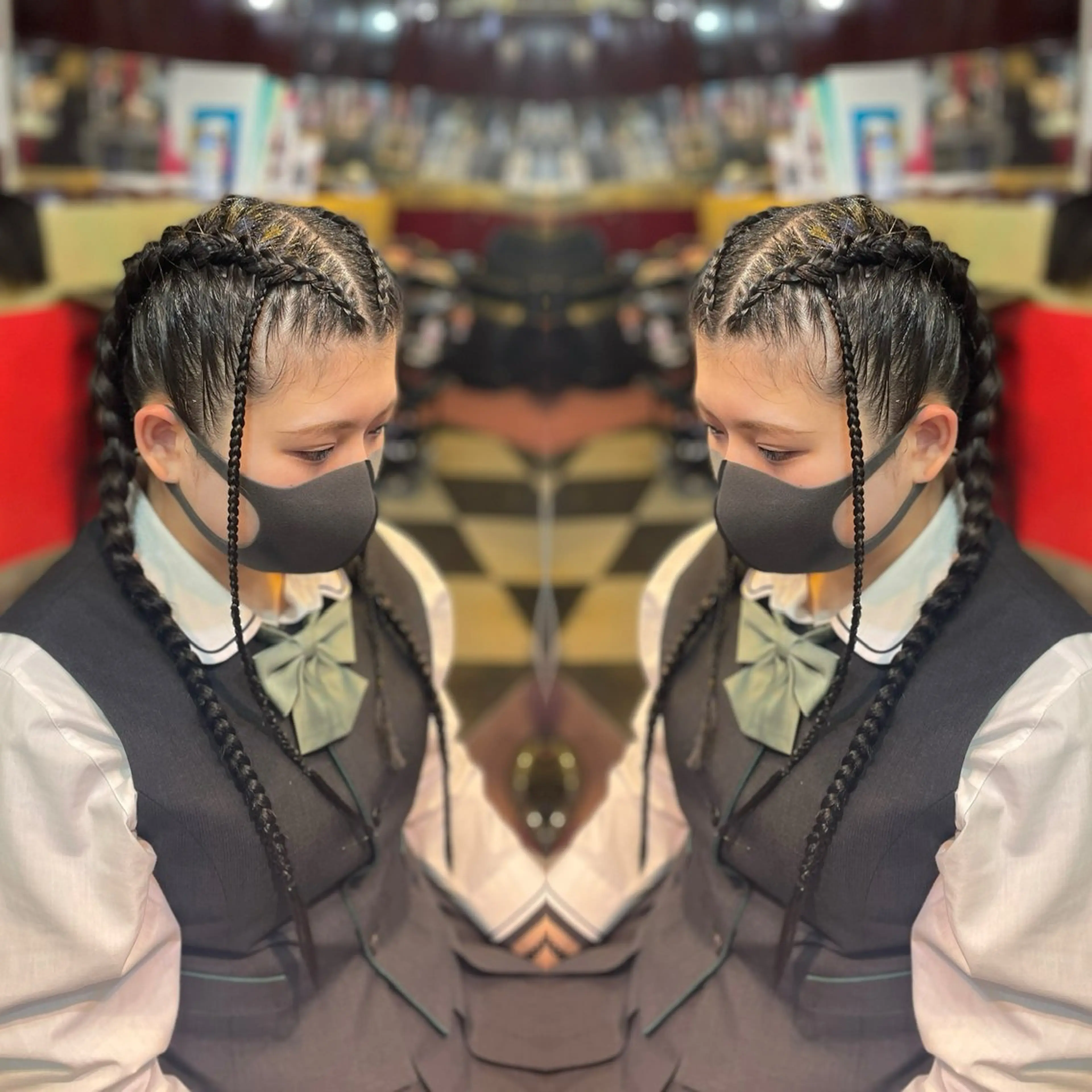 【補足説明必ずお読みください】コーンロウ地毛編み×6本シャンプー付き🫧の写真