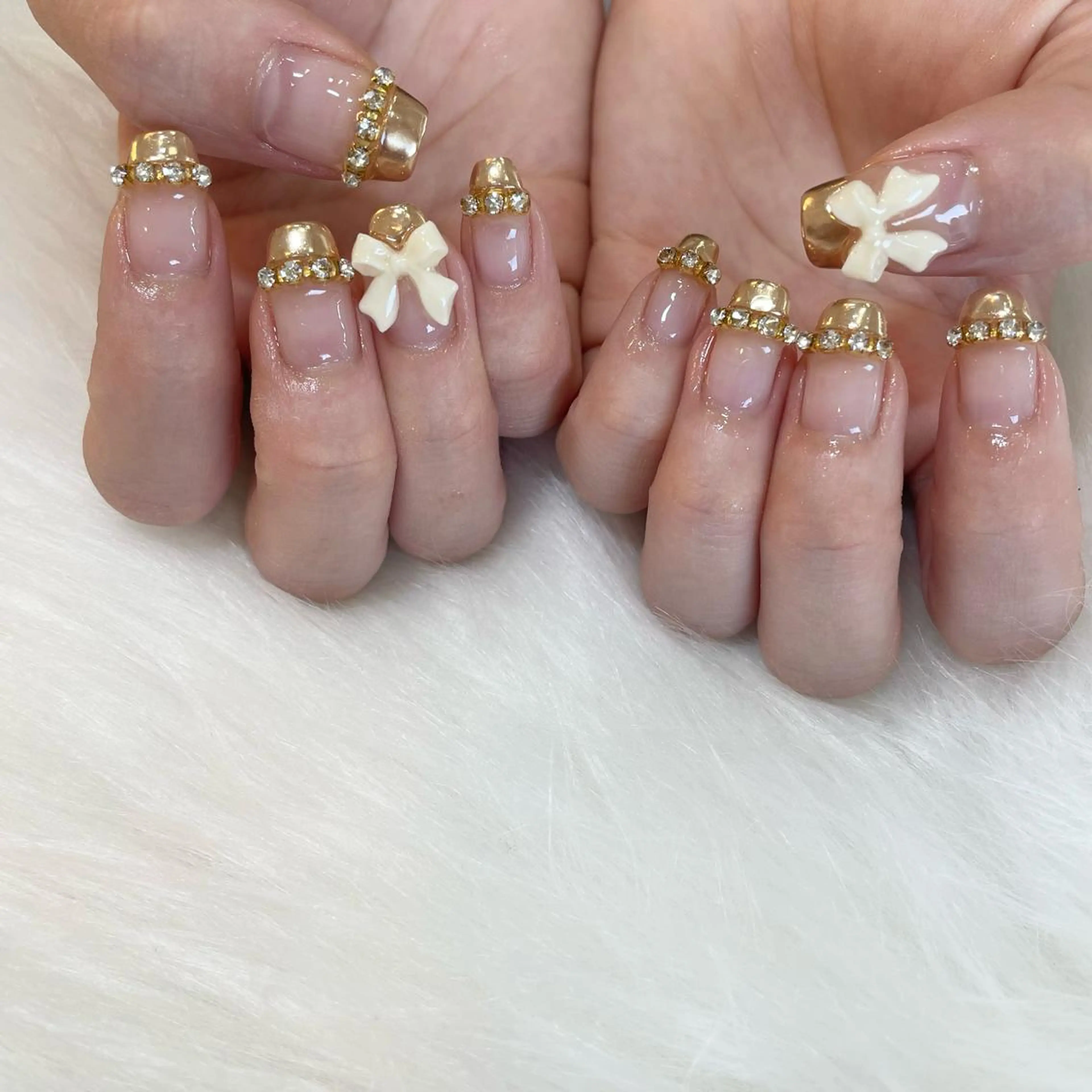 ネイル フレンチネイル ミラーネイル Nail Salon Gummi.のネイルデザイン