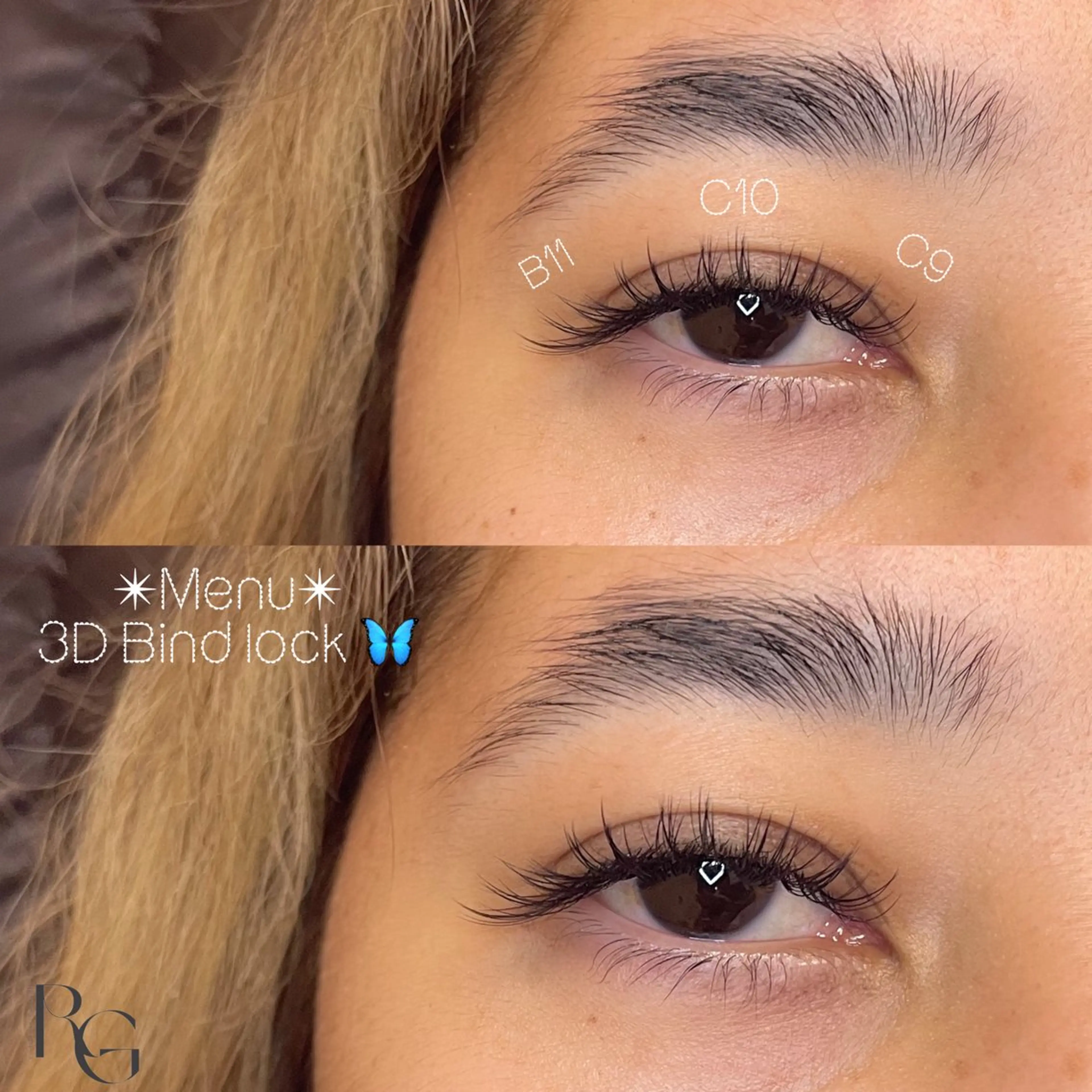 マツエク・マツパ 目尻長め 韓国風まつげ 🍒Rye🍒のマツエク・マツパデザイン