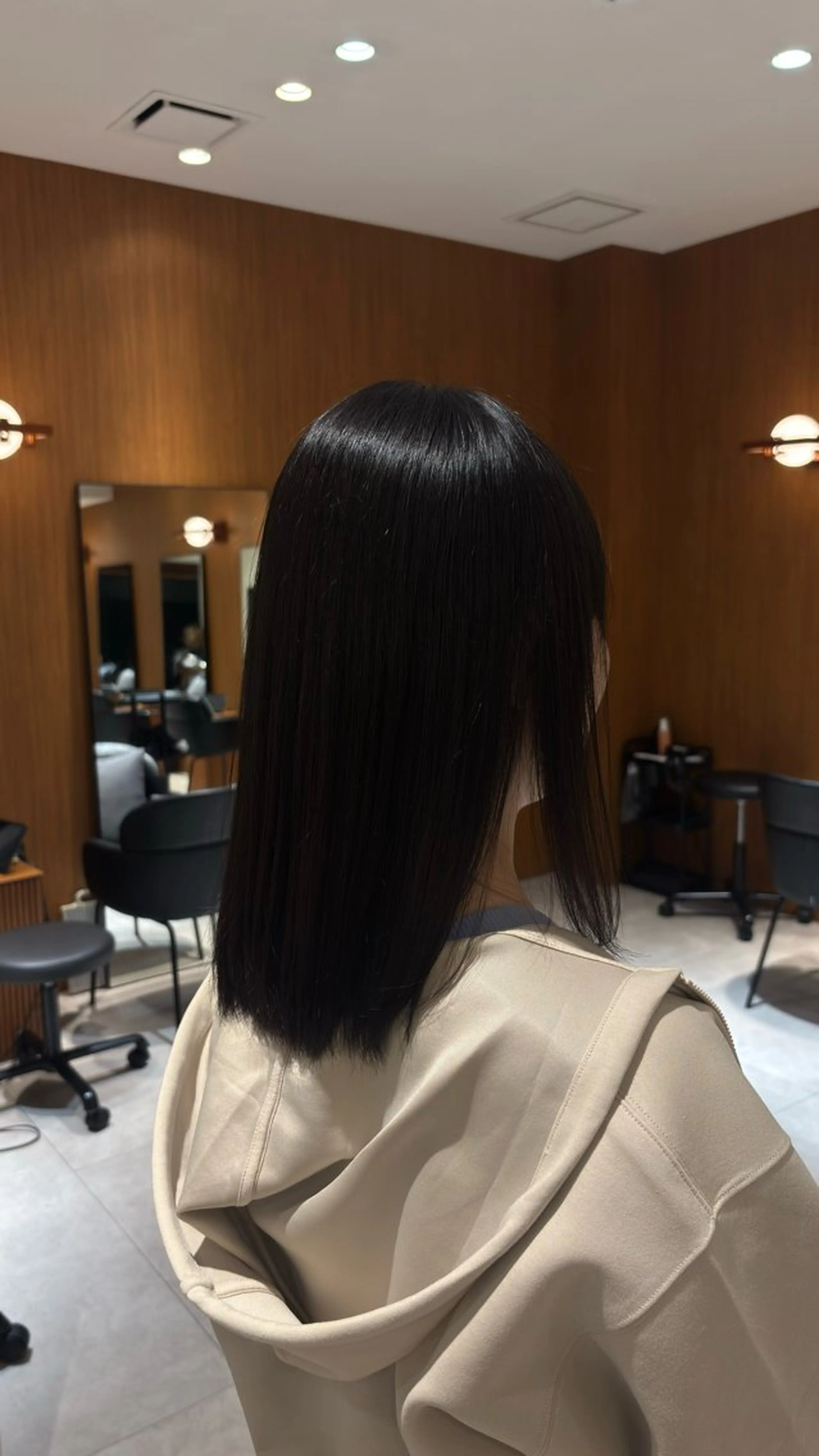 ミディアム パーマ 縮毛矯正 酸性ストレート/ yukinaのヘアスタイル