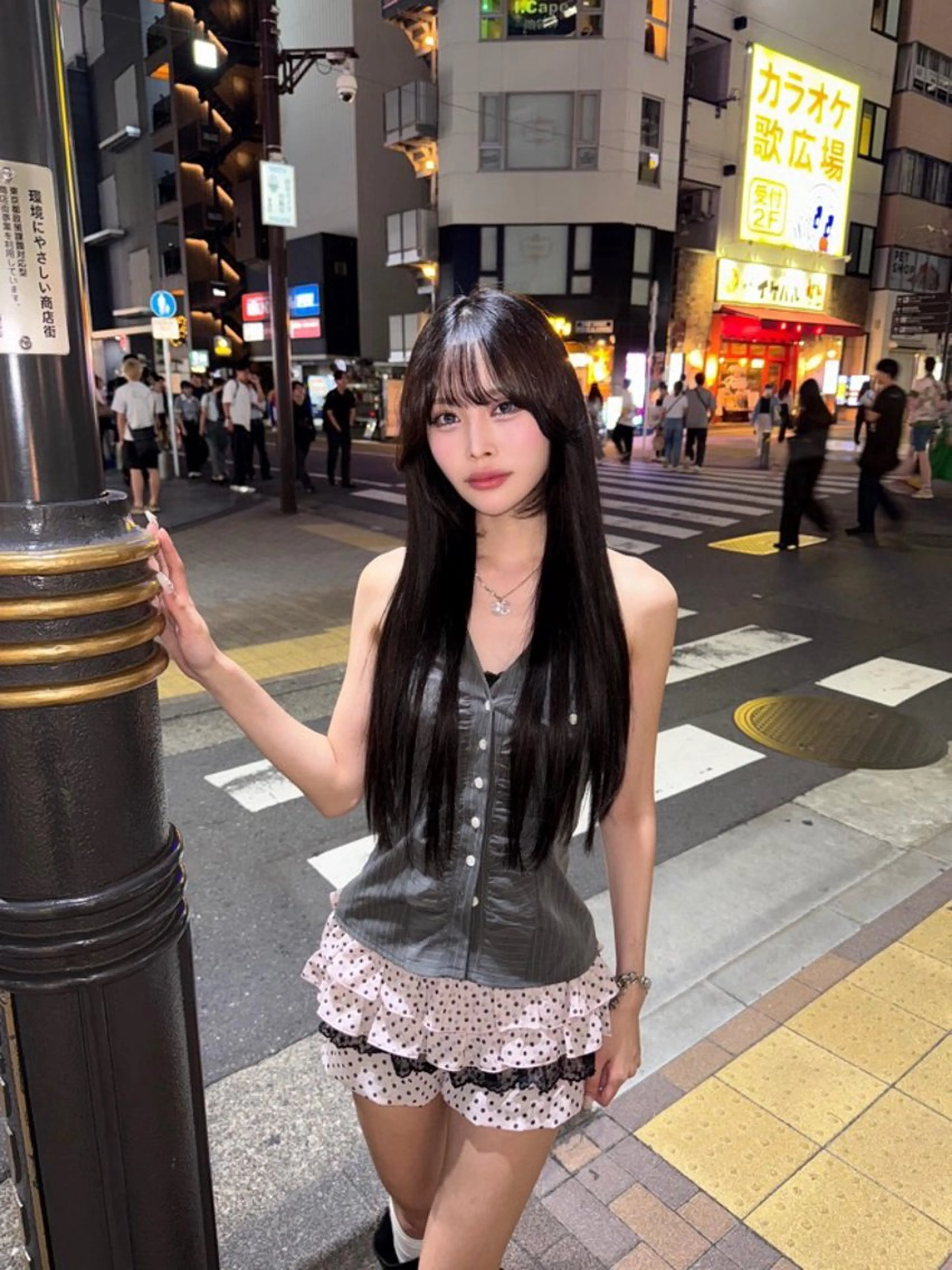 ロング カラー アッシュ ベージュカラー 黒髪 ブリーチ ブルーカラー 透明感カラー✨🩵 韓国ヘアkanatoのヘアスタイル