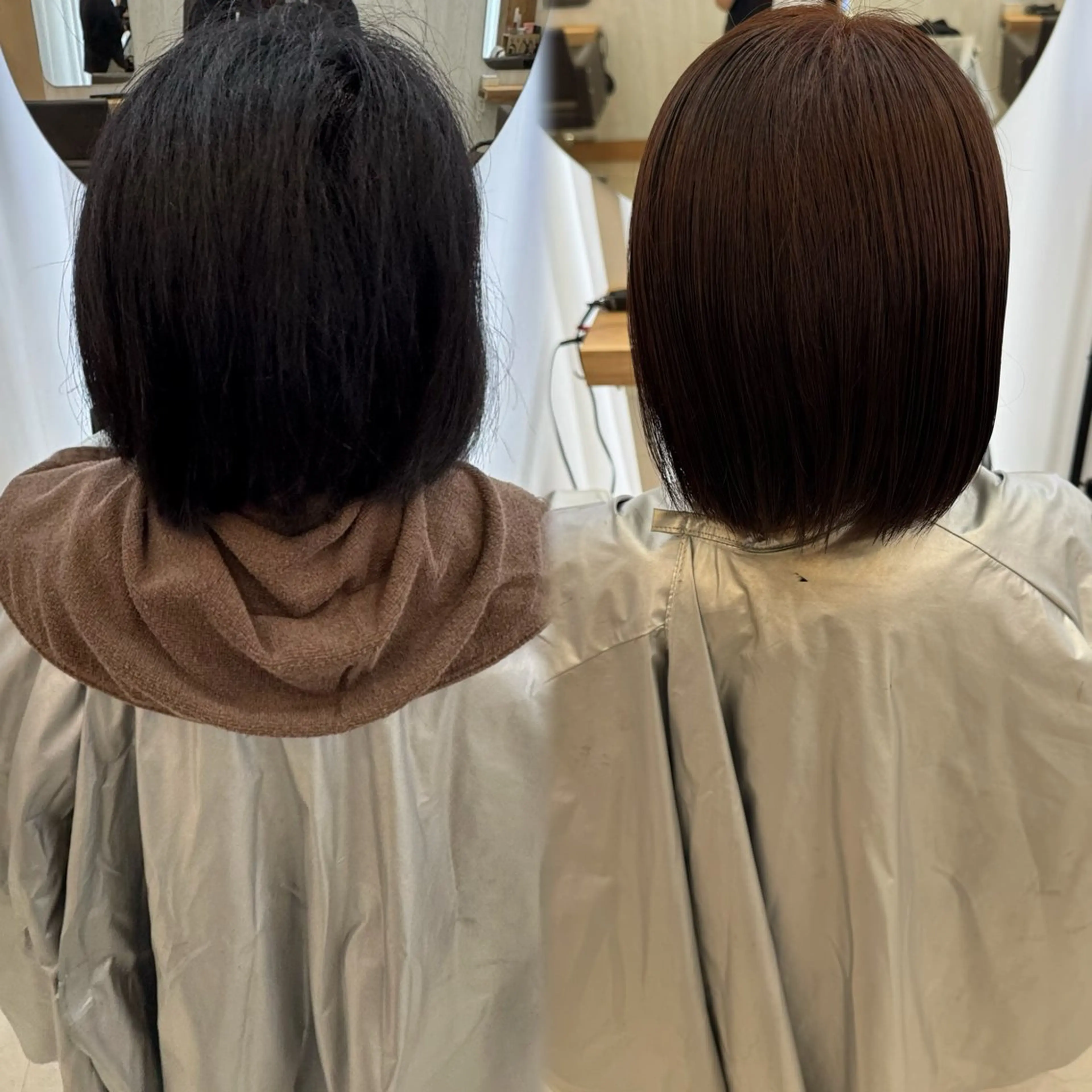 ショート カラー 黒髪 Agu hair 粉河のヘアスタイル