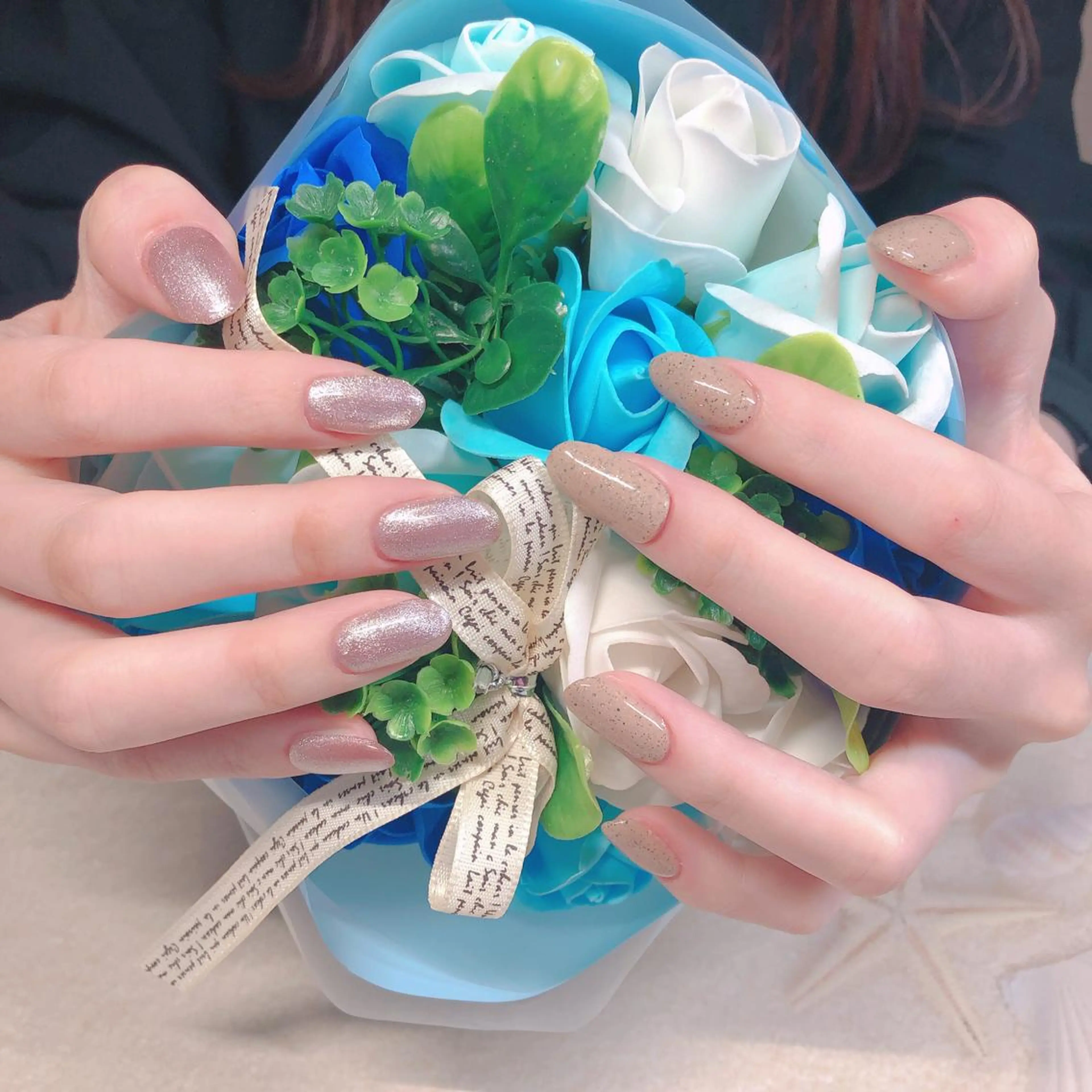 ネイル ジェルネイル マグネットネイル ワンカラーネイル 奥園 良恵のネイルデザイン