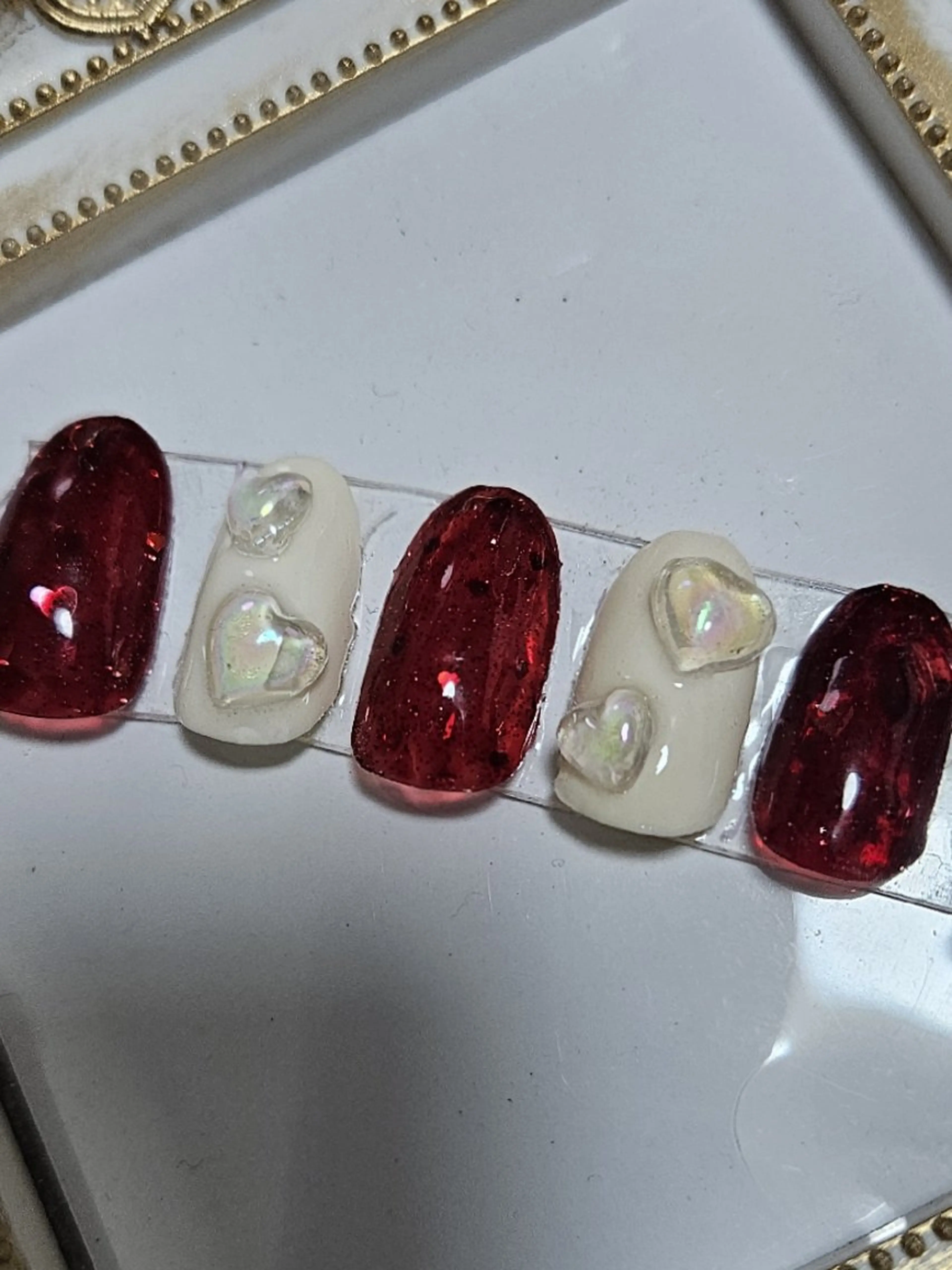 ネイル バレンタイン ハンドネイル sweet rose所属・sweet　 roseのネイルデザイン