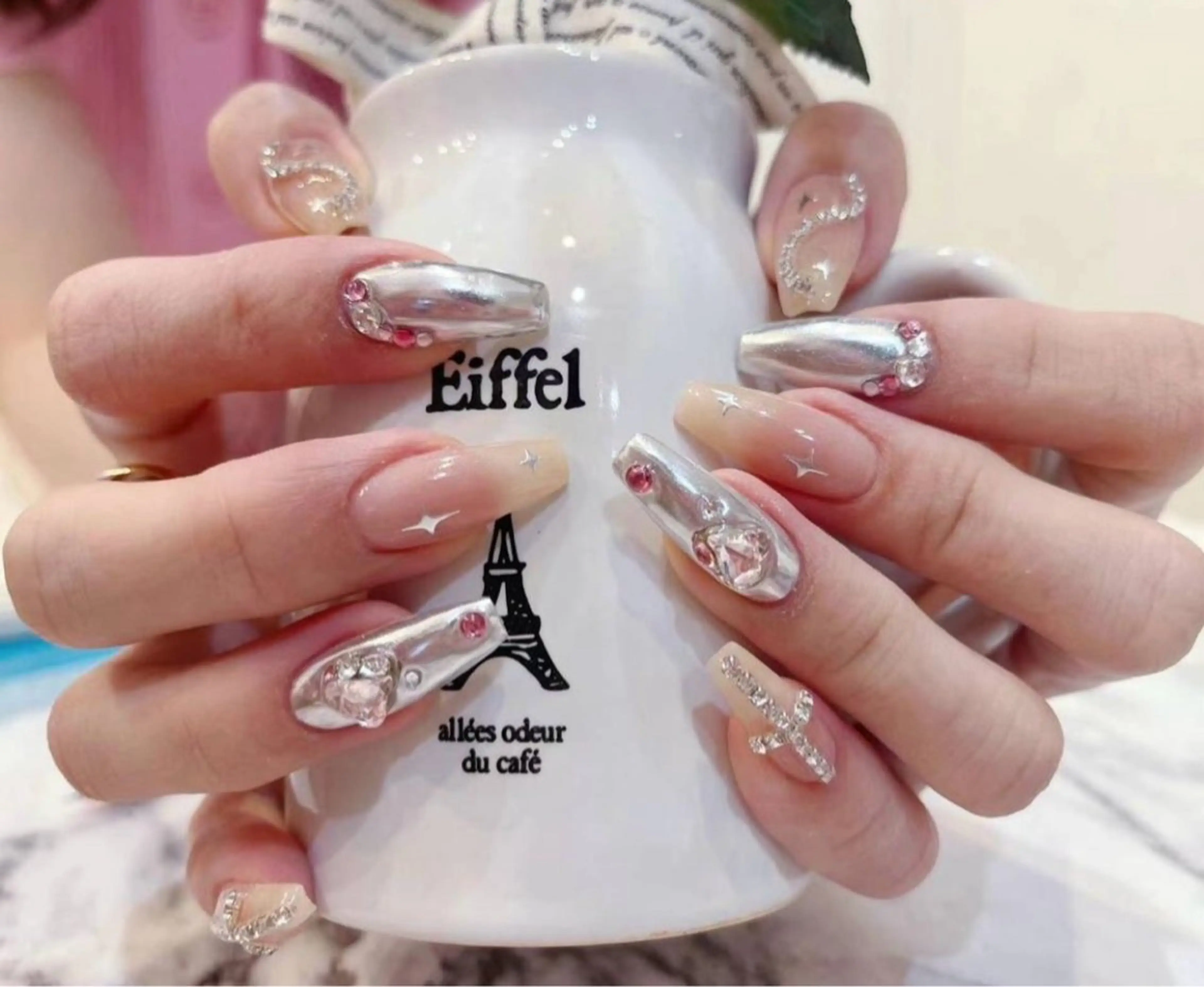 ネイル アートネイル フットネイル ジェルネイル ハート マグネットネイル Babarla Nailのネイルデザイン