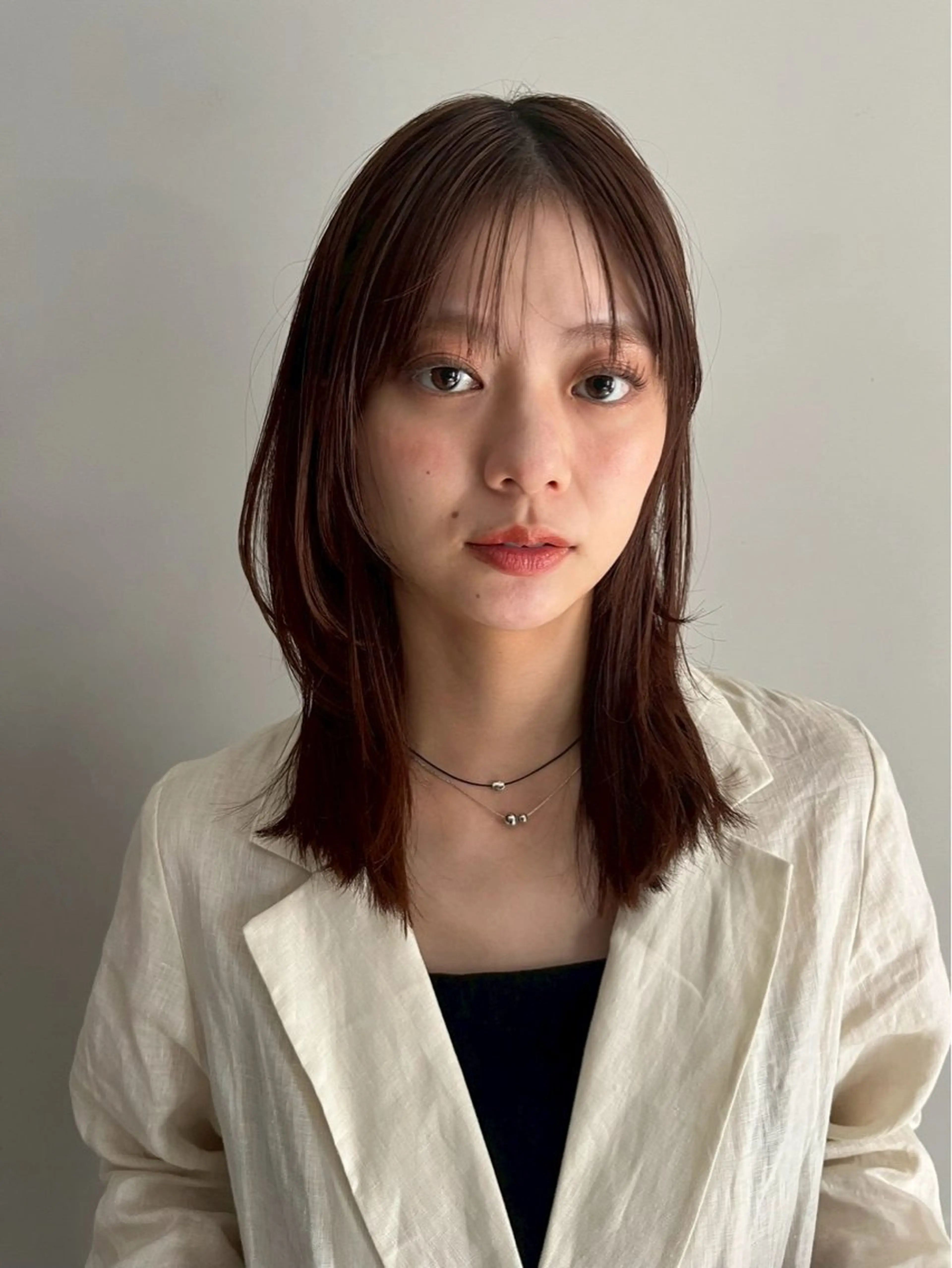 ミディアム 骨格診断カット.𖥔 ボブ/レイヤー/碧夢のヘアスタイル