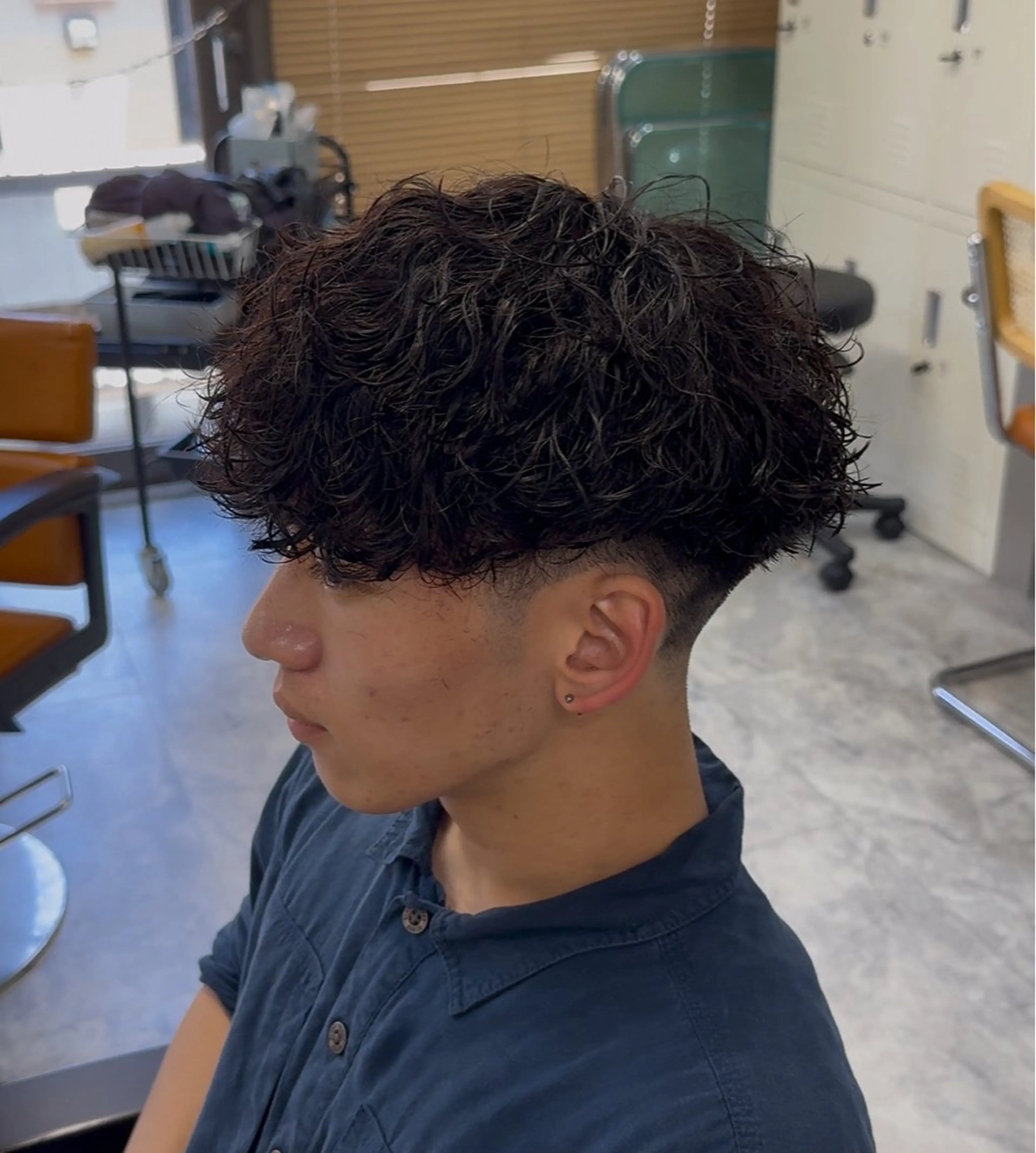 パーマ メンズ メンズパーマ スペインカール カット パーマ 杉村 一輝のヘアスタイル