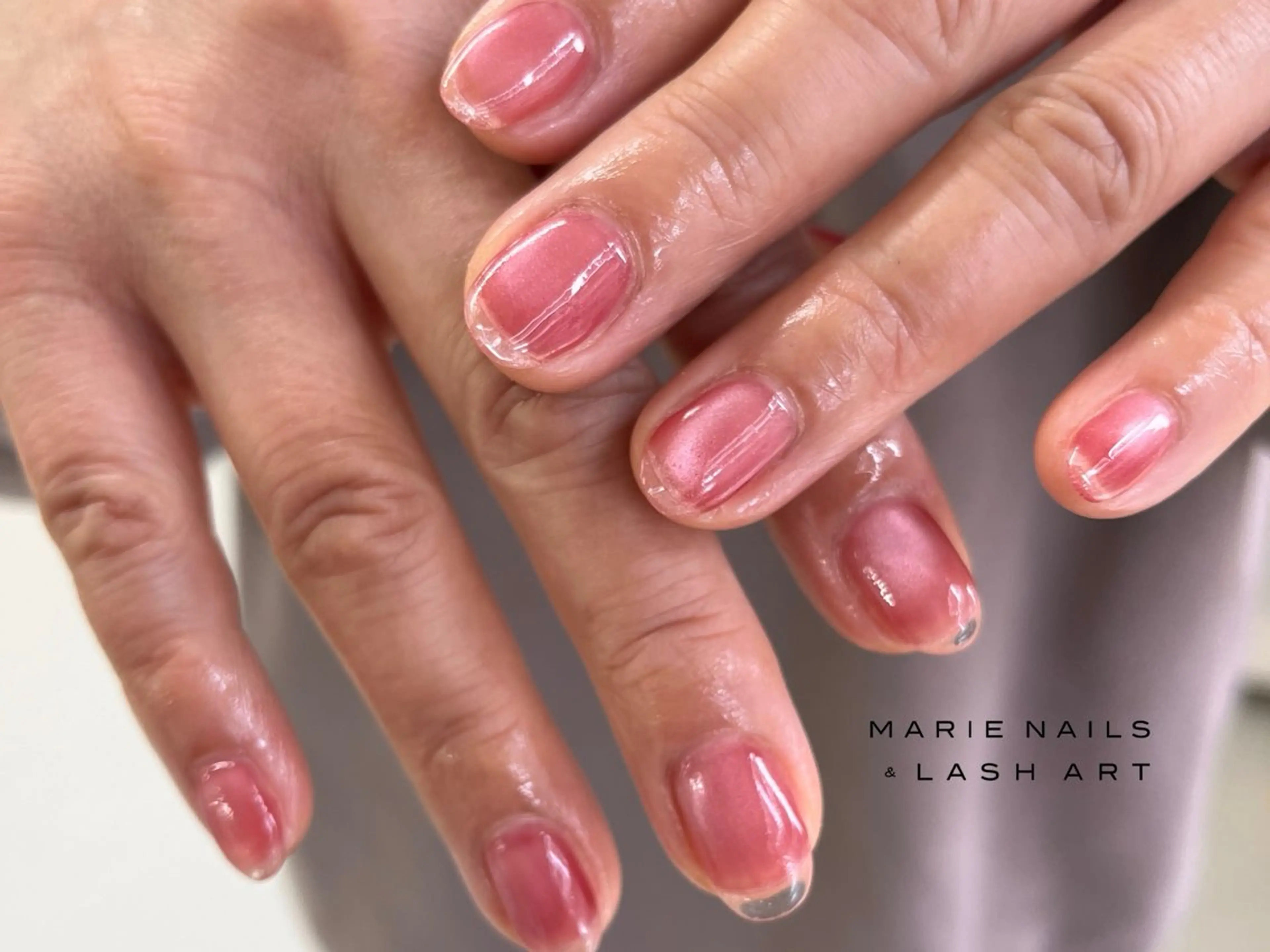 ネイル クリアネイル フレンチネイル 春ネイル MARIENAILS soedaのネイルデザイン