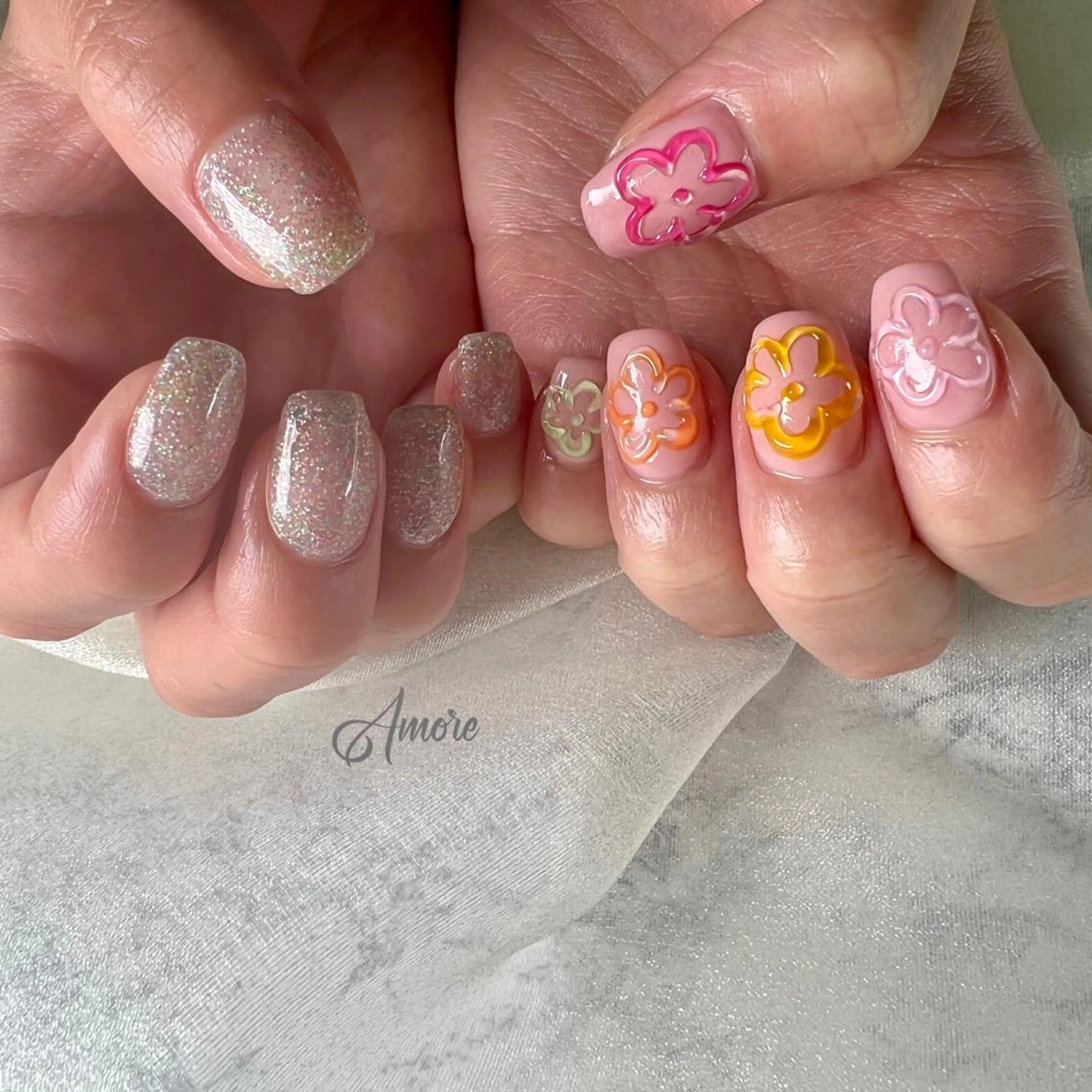 ネイル ジェルネイル 氷ネイル・うるうるネイル マグネットネイル ミラーネイル ニュアンスネイル You kyehwaのネイルデザイン