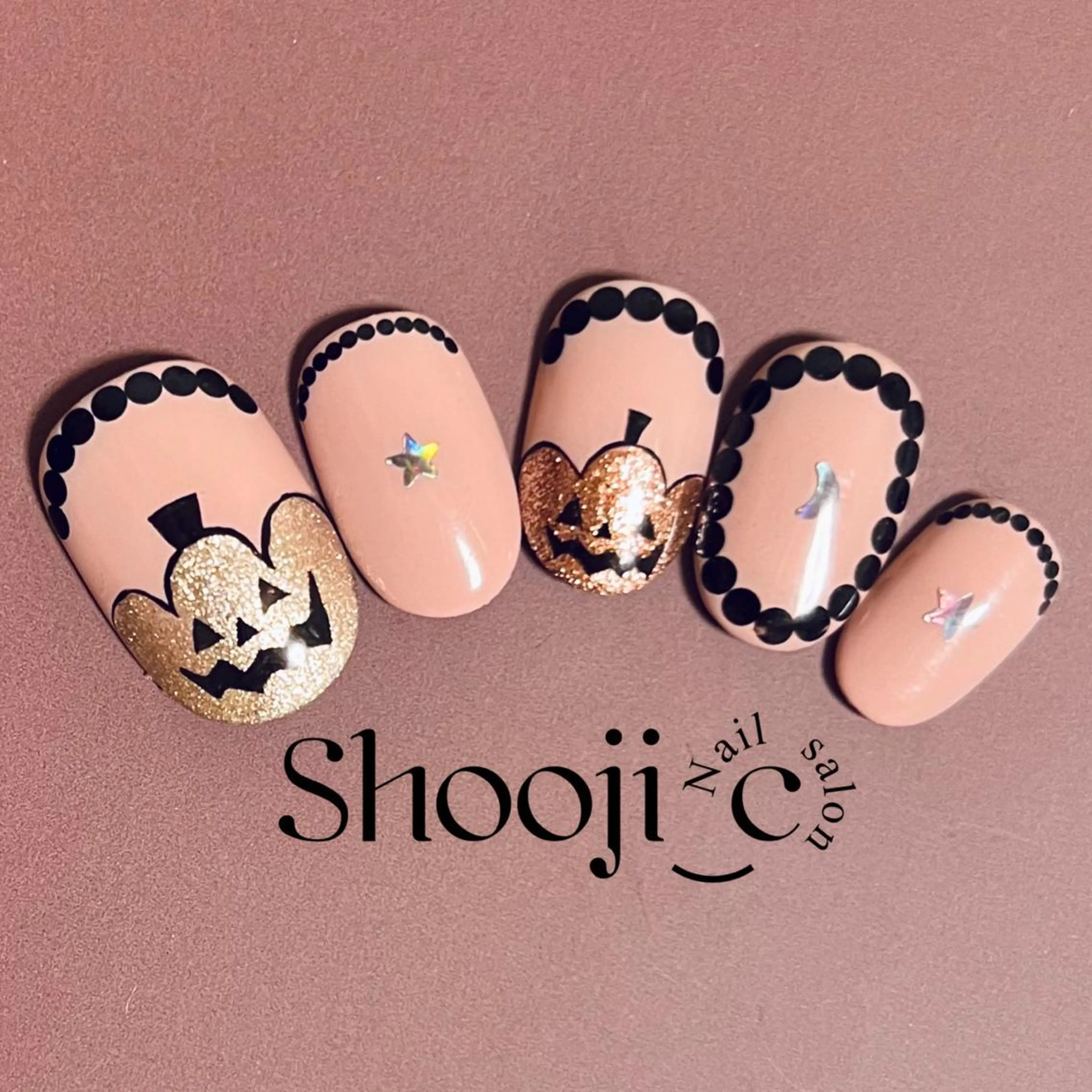 ネイル アートネイル ハロウィン シンプルネイル Shooji_c Nail salonのネイルデザイン