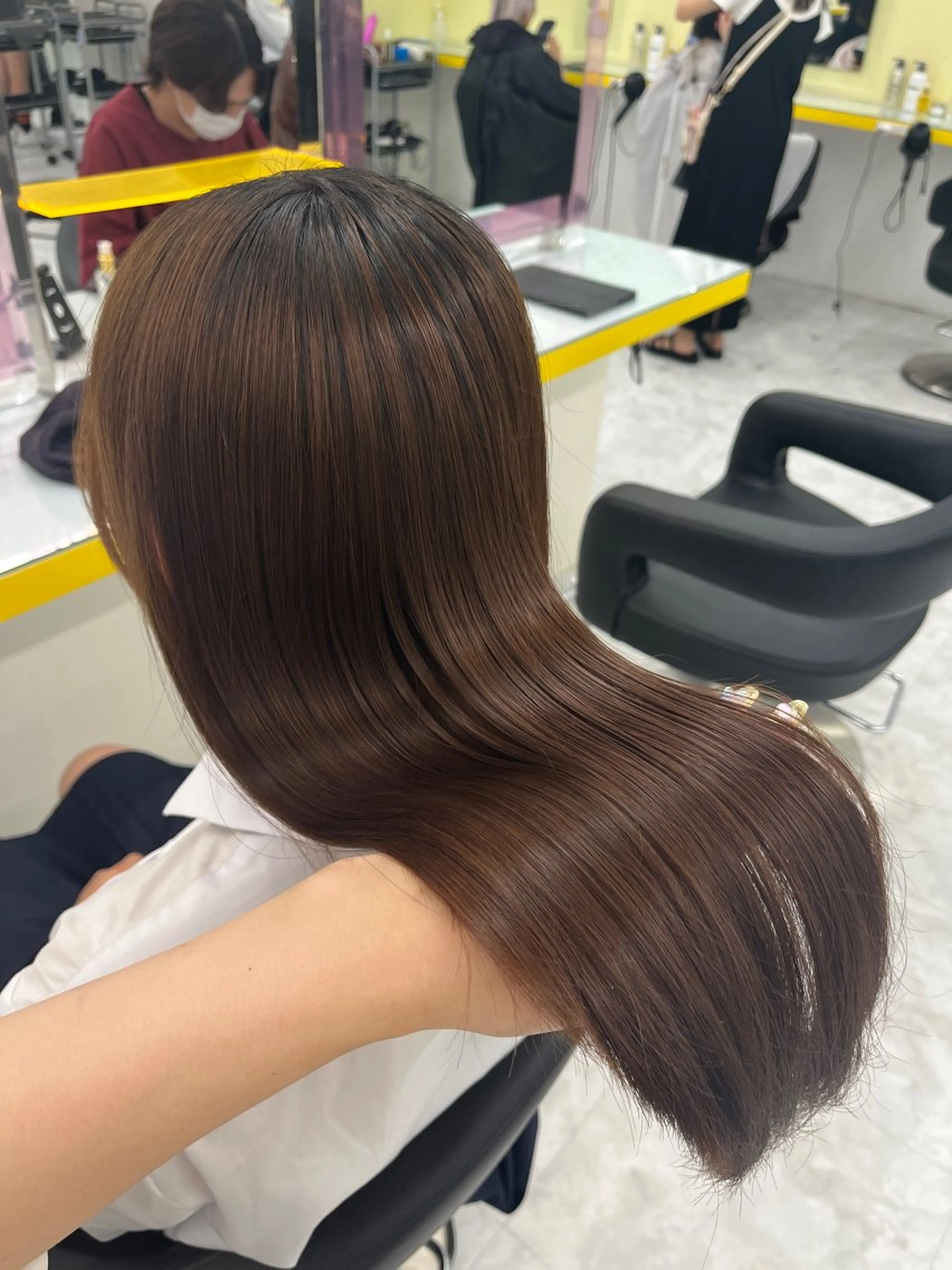 セミロング カラー ヘアカラー トリートメント ヘアセット 🎀Girly艶髪カ ラー🎀Harukaのヘアスタイル