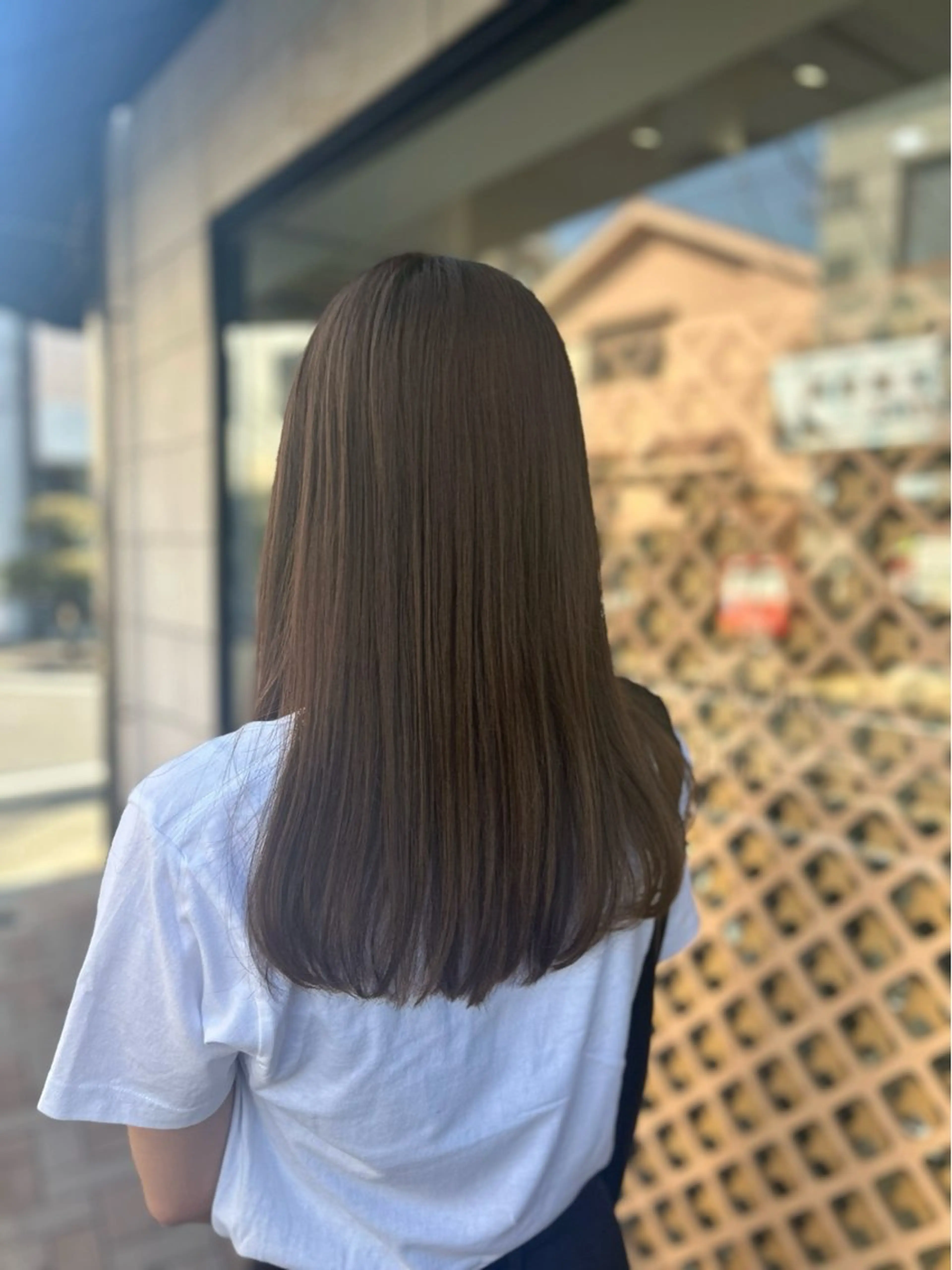 セミロング カラー ベージュカラー ヘーゼル ヘアカラー suu所属・マンツーマン施術✂︎ machikaのヘアスタイル